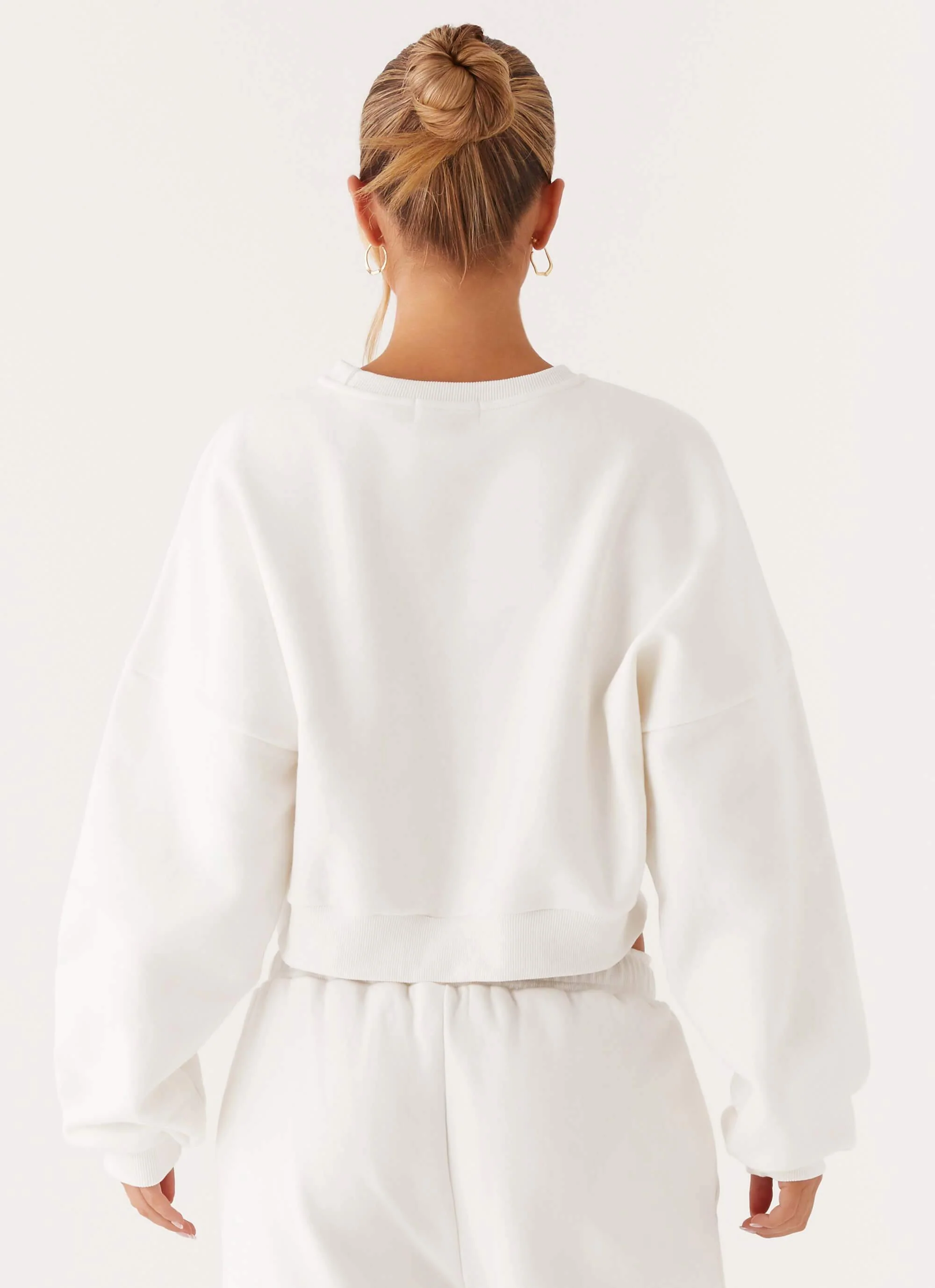 Signature Cropped Sweatshirt - Ivory