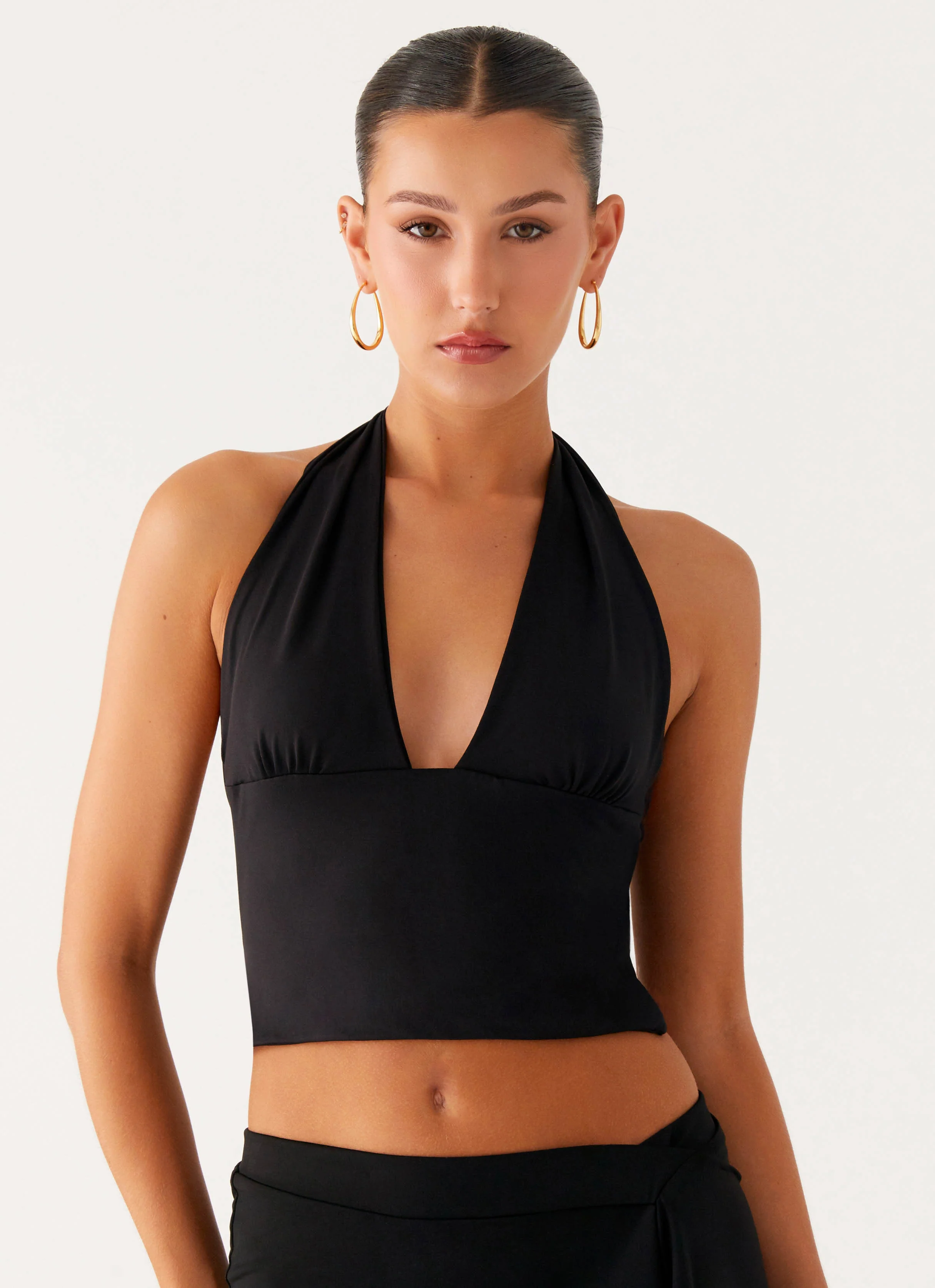 Fade Out Hardwear Halter Top - Black