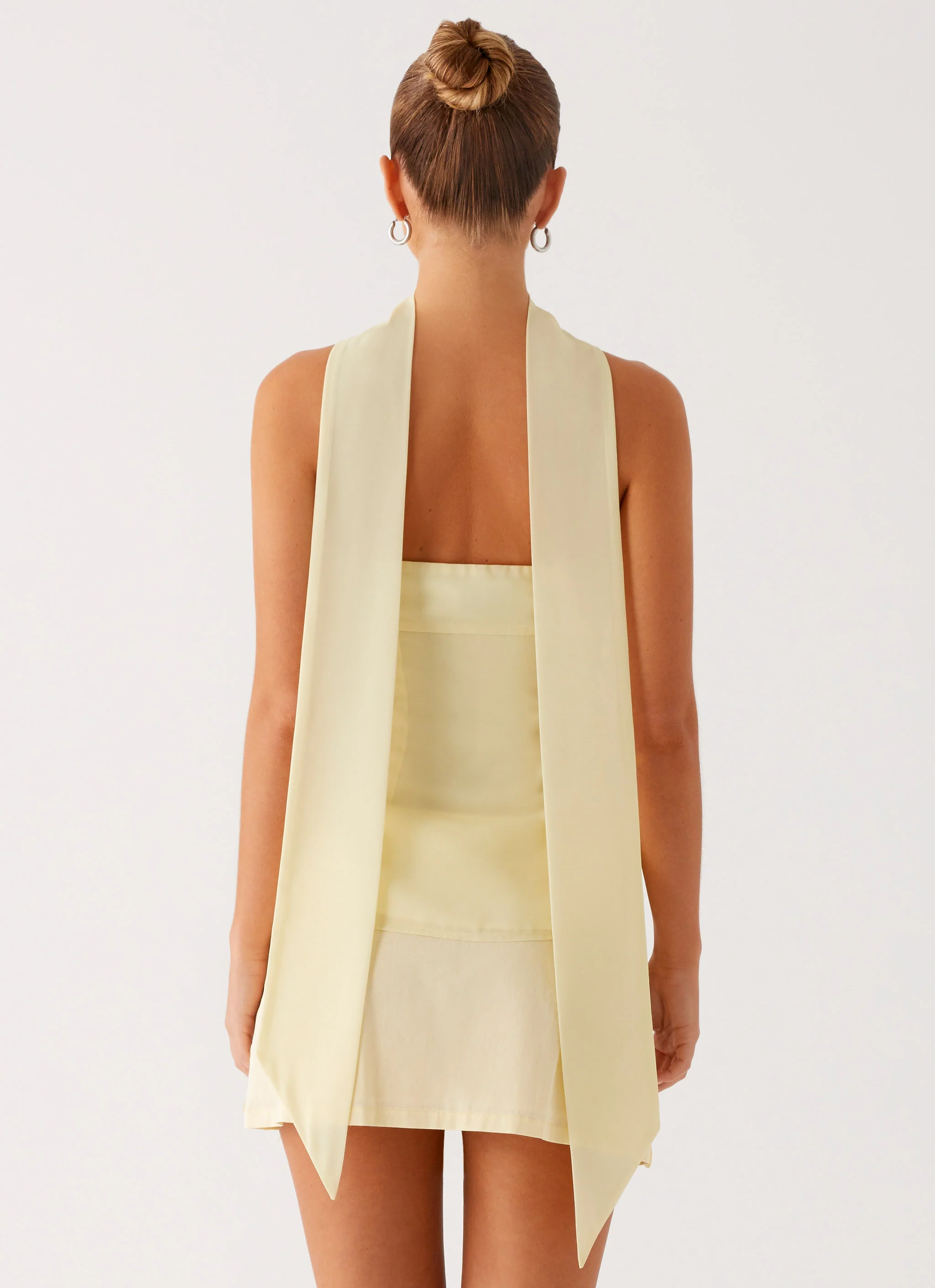 Blaise Scarf Top - Yellow Floral