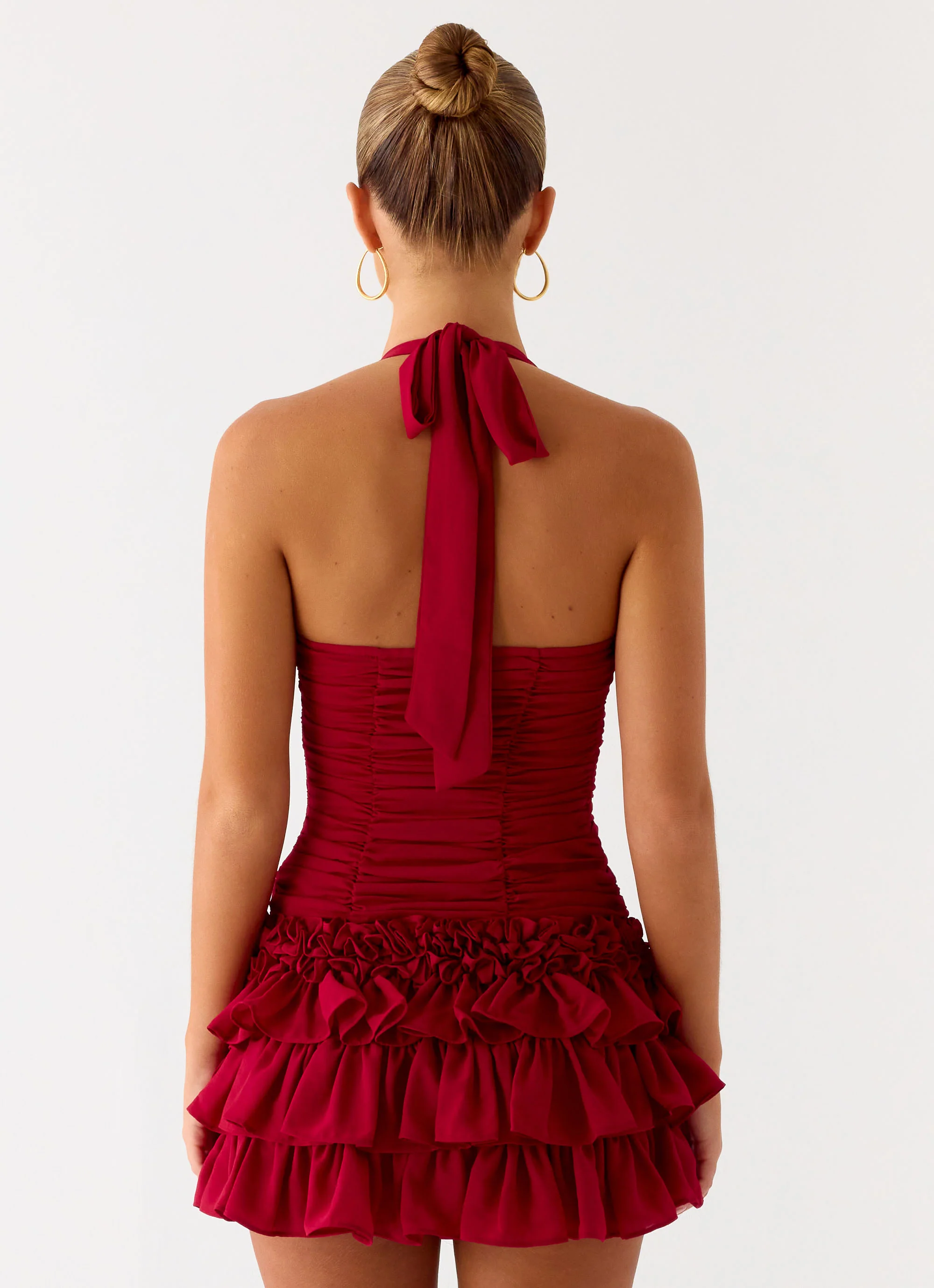 Someone Else Mini Skort - Dark Cherry