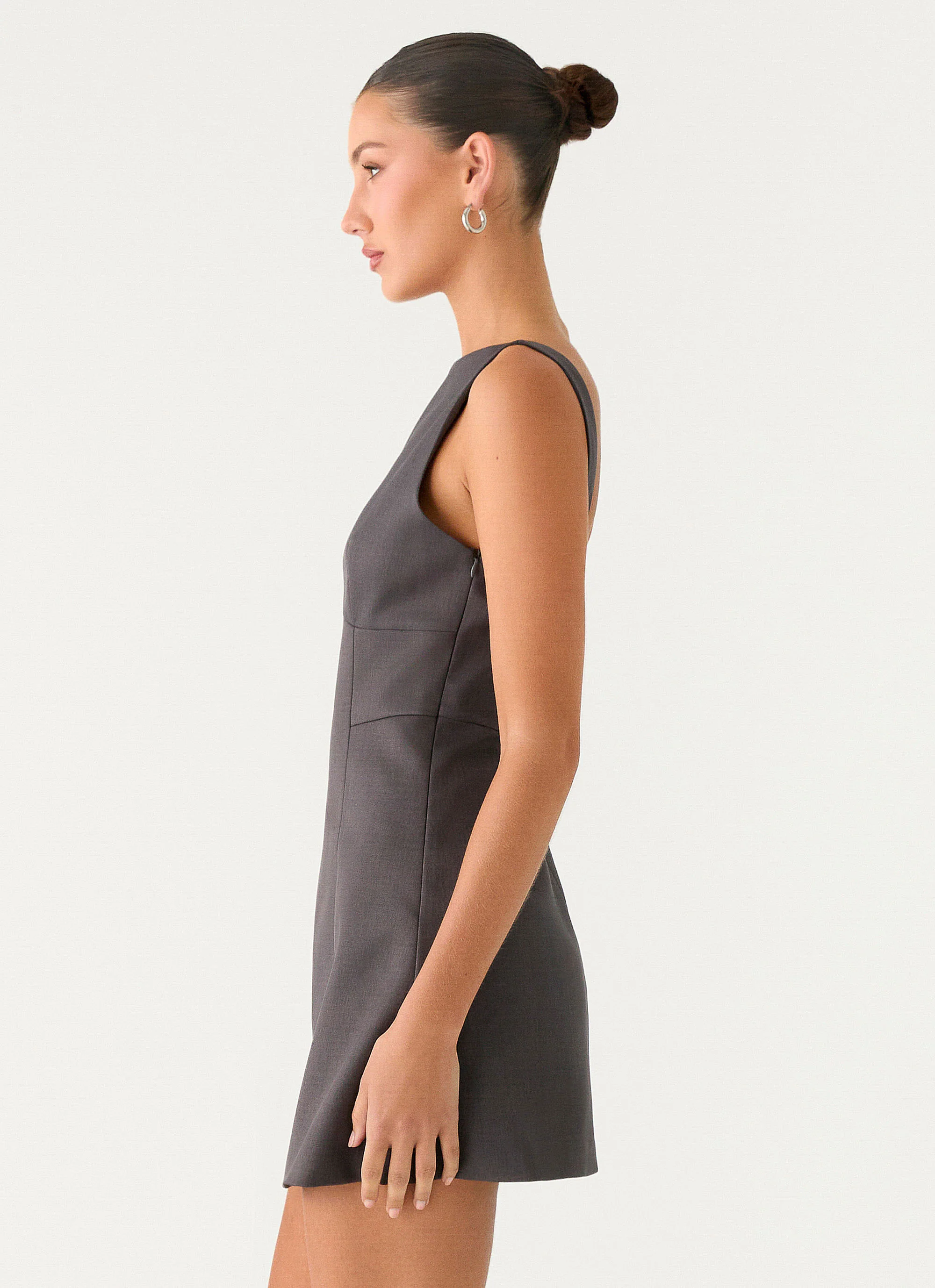 Lulita Mini Dress - Charcoal Grey