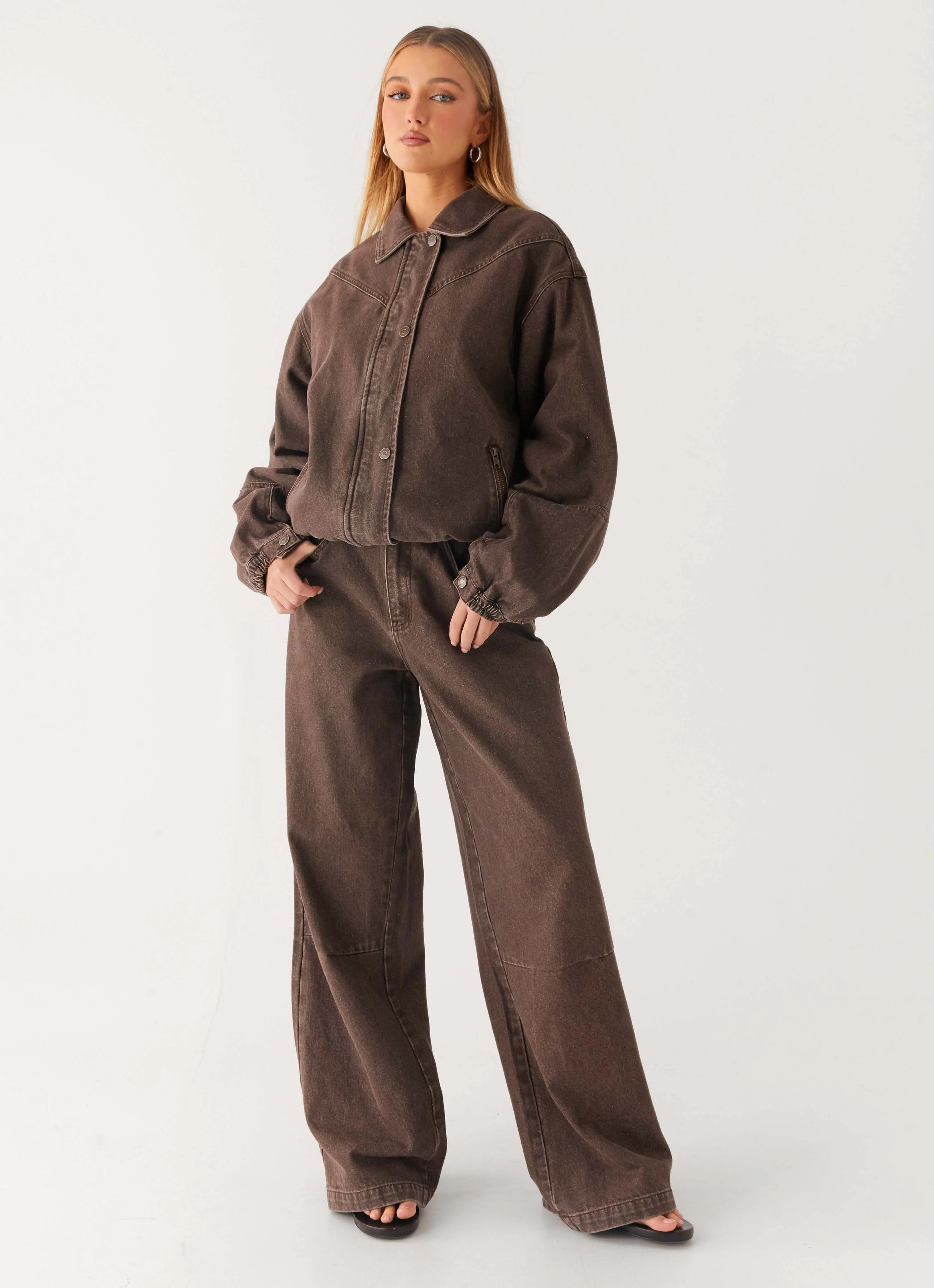 Midwest Low Rise Jeans - Light Wash Chocolate