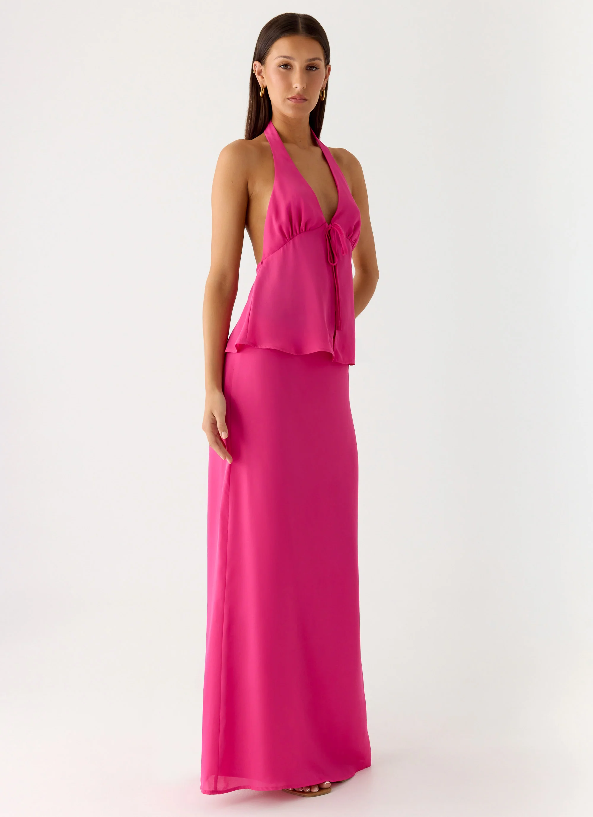 Ashlea Maxi Skirt - Fuchsia