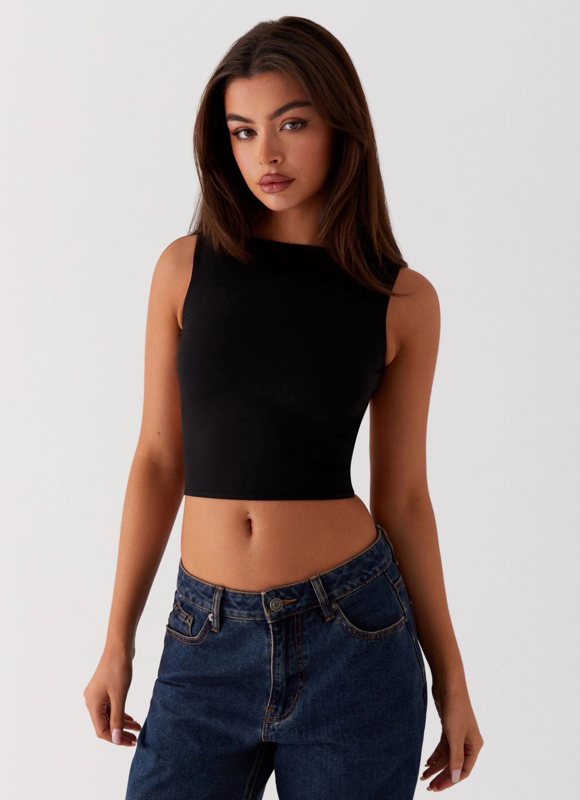 Saskie Crop Top - Black