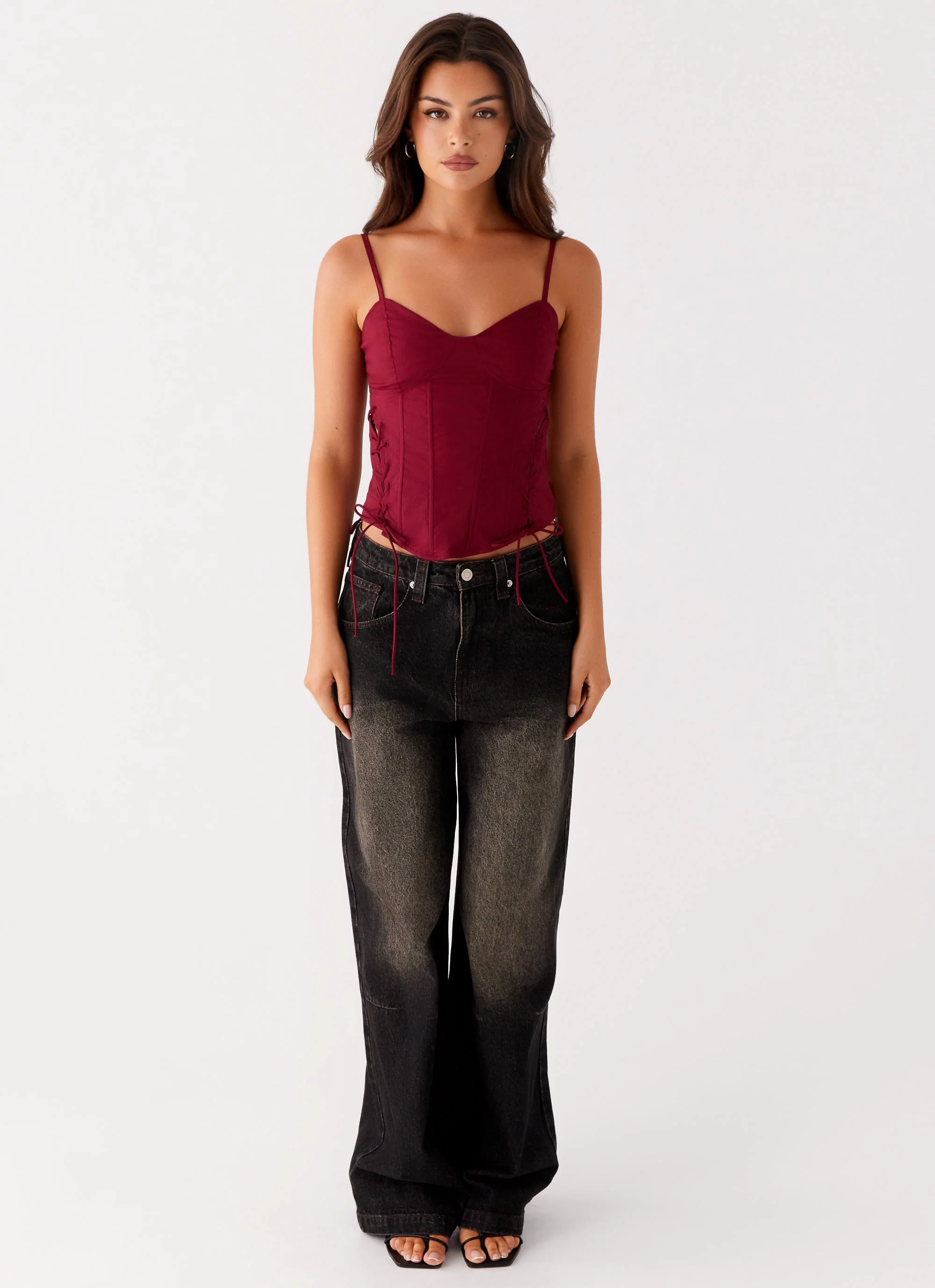 Tallie Corset Top - Red