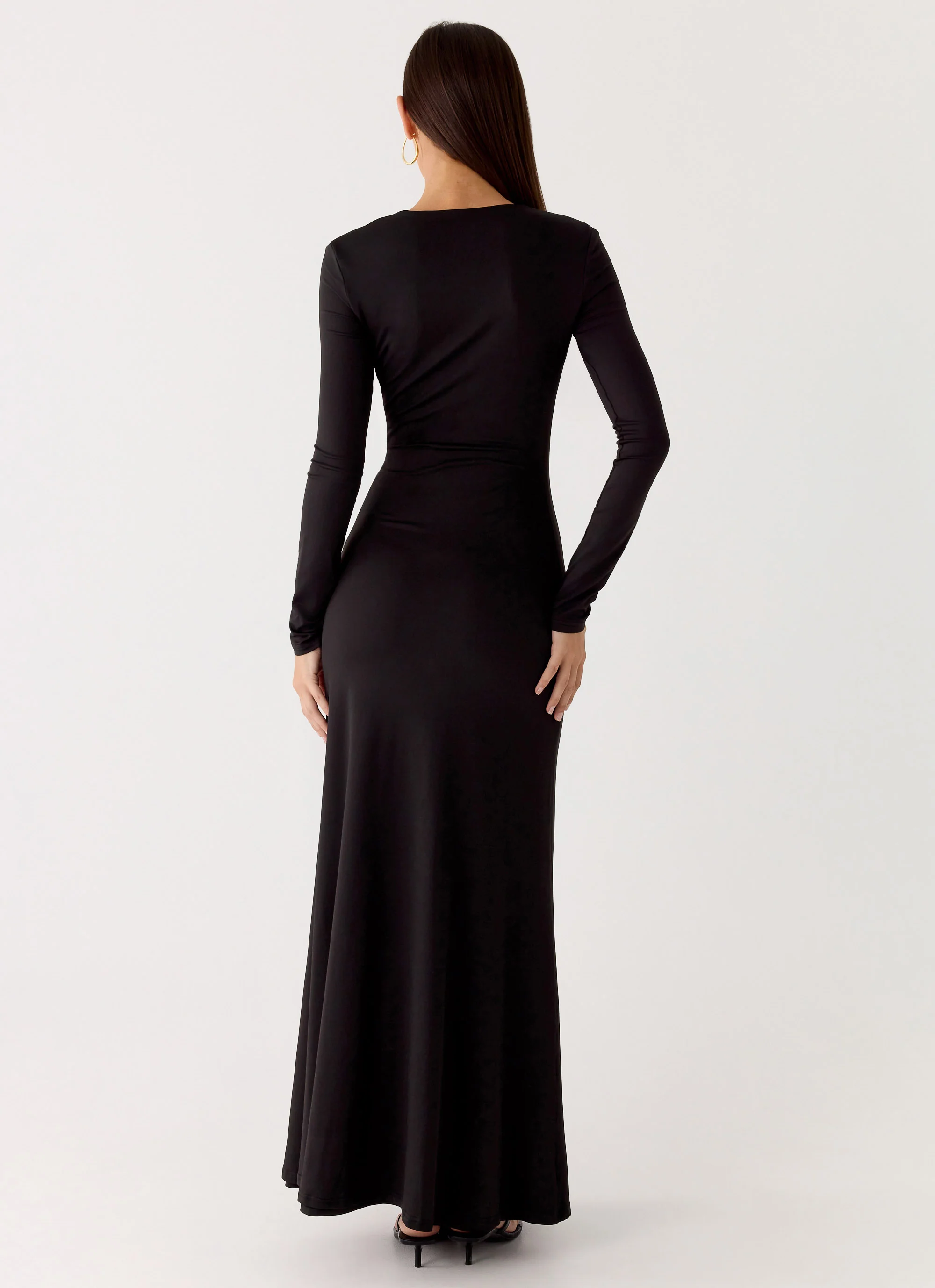 Palm Haze Maxi Dress - Black