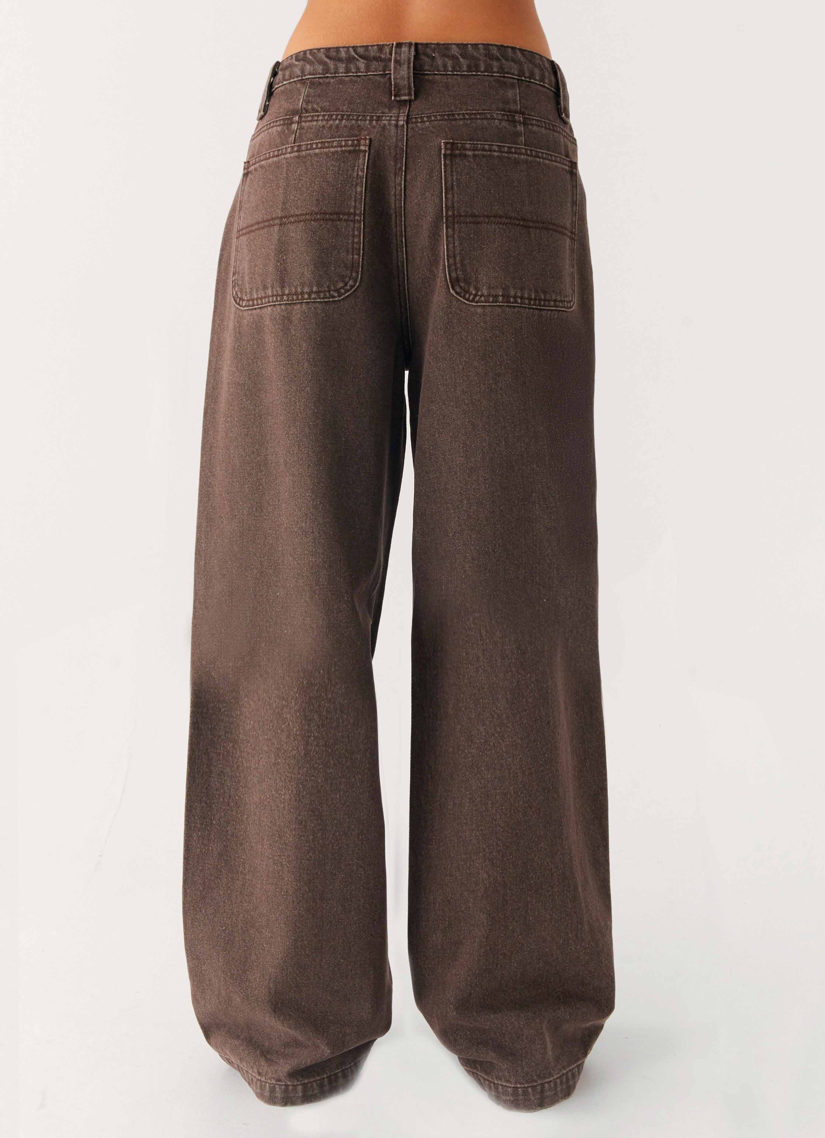 Midwest Low Rise Jeans - Light Wash Chocolate