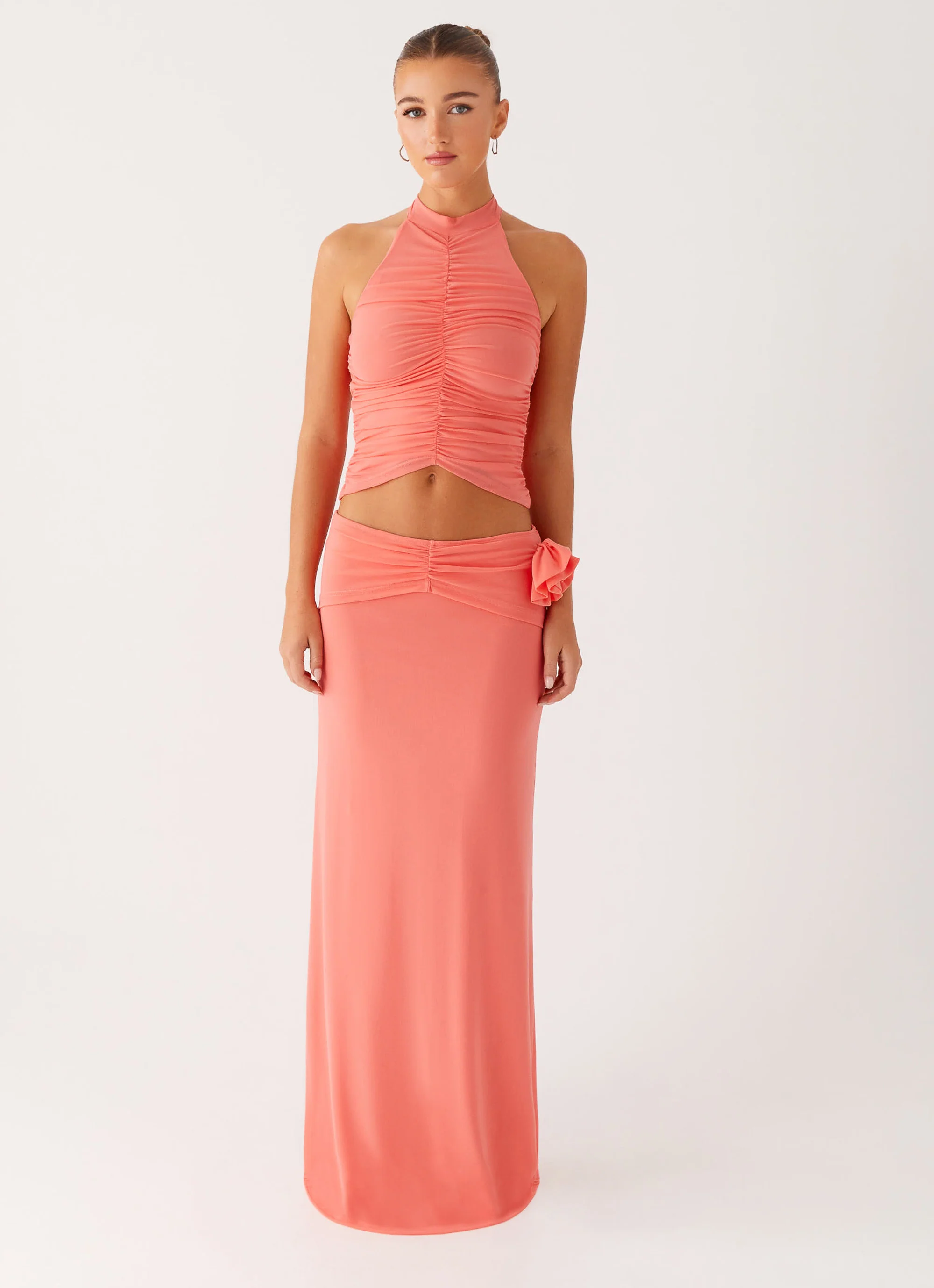 Jayce Maxi Skirt - Salmon