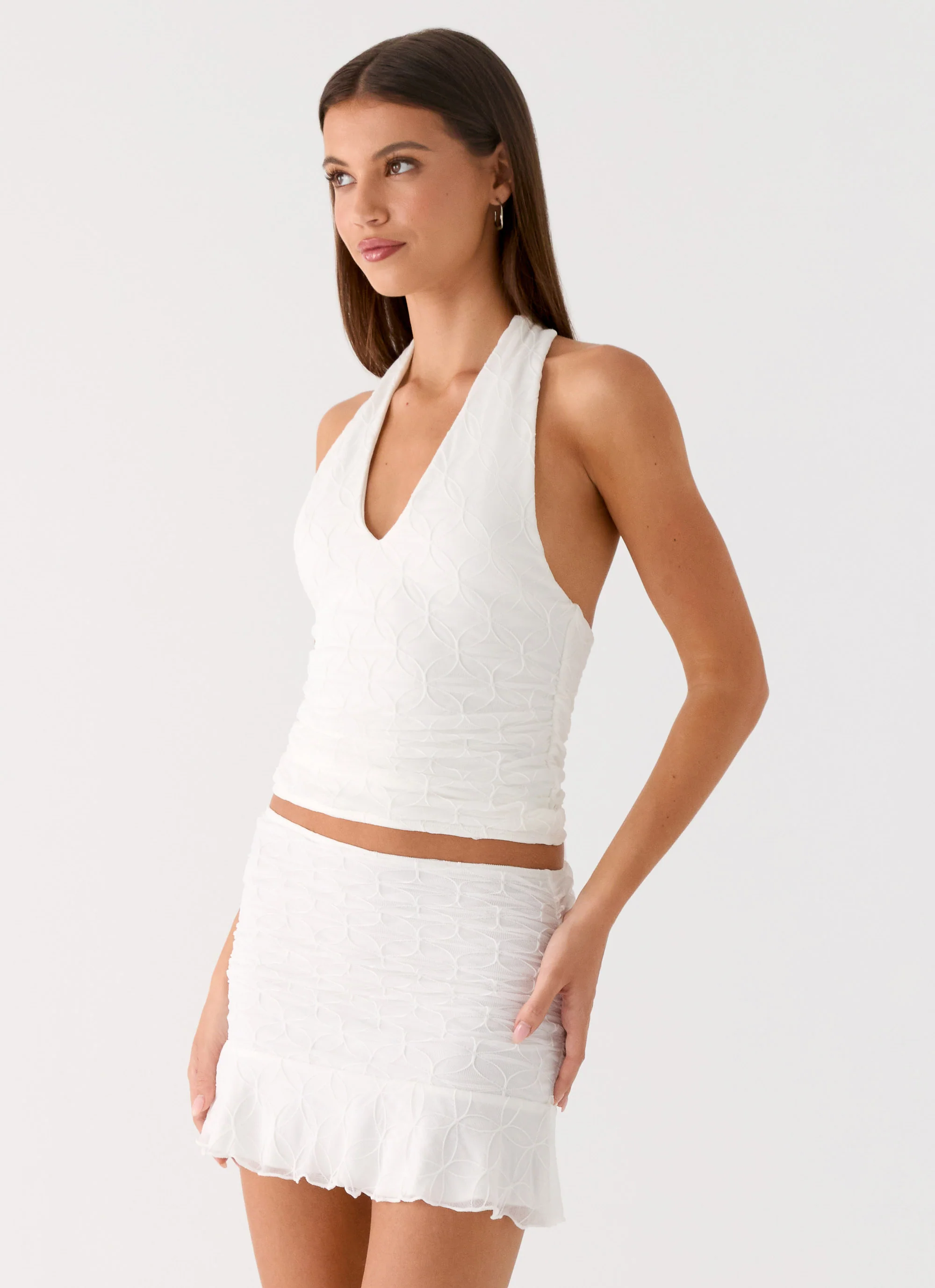Lavena Mini Skirt - White