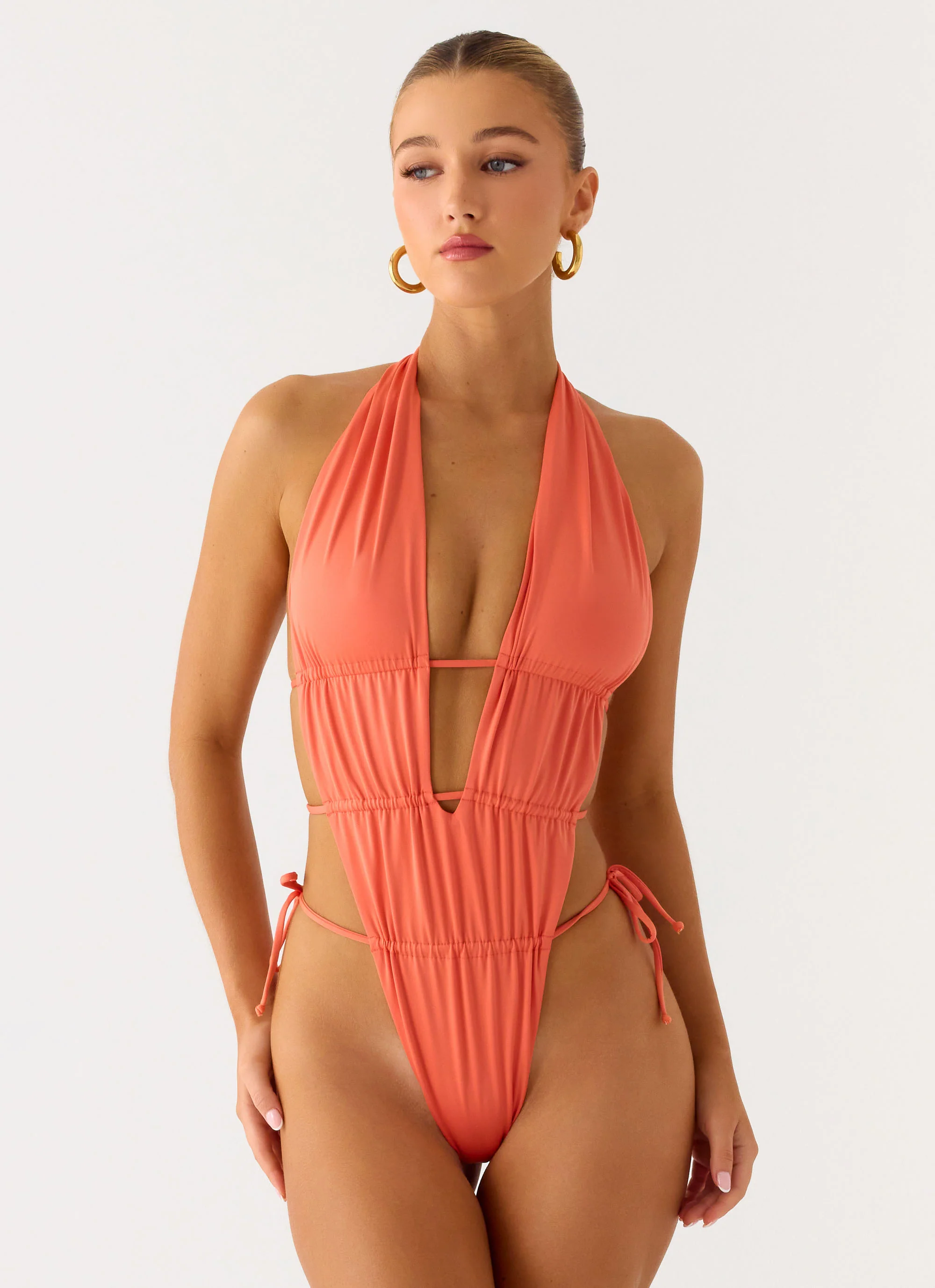 Dandara Cut Out Swimsuit - Orange