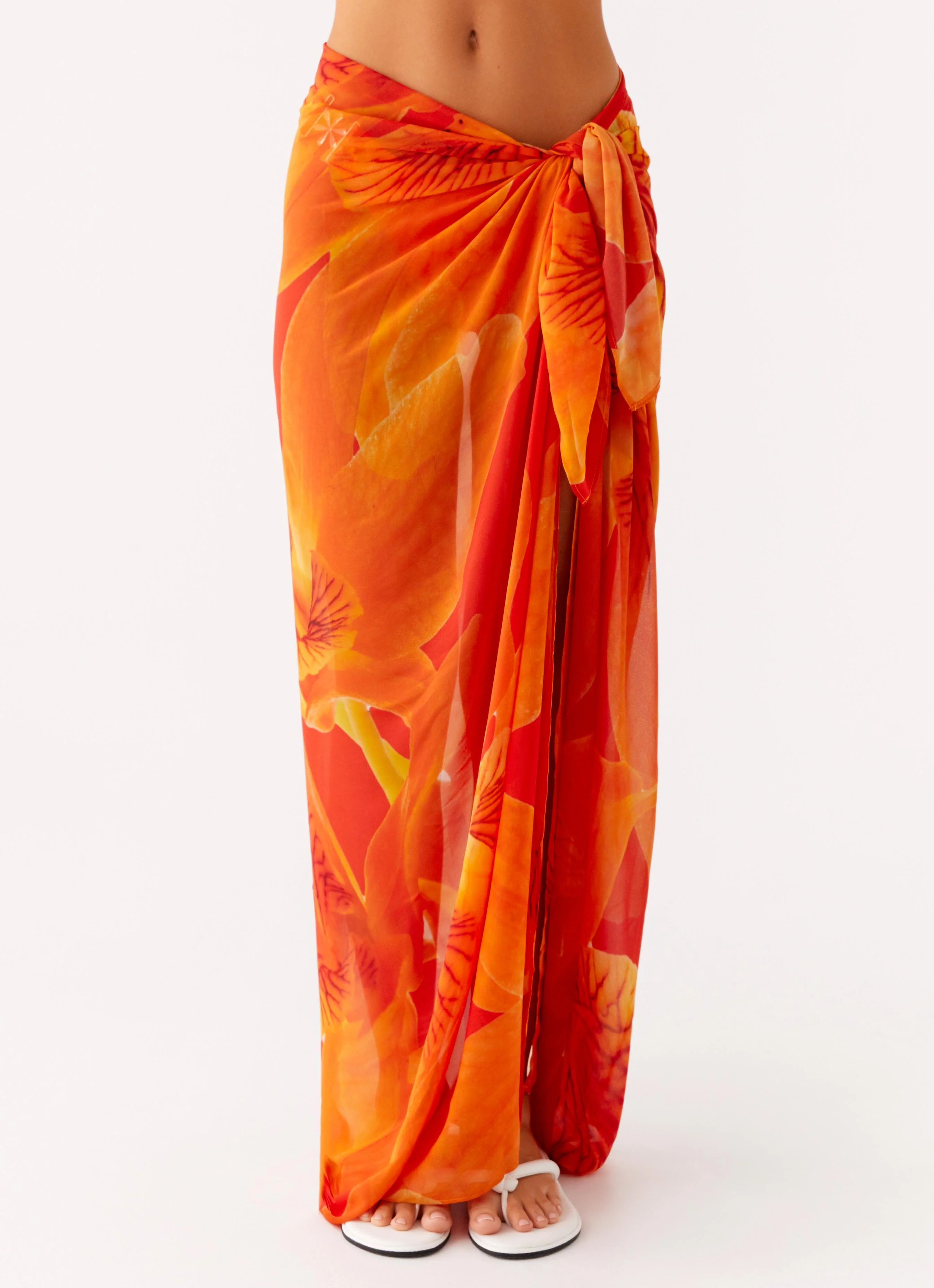 Sandy Shores Sarong - Serene Orange