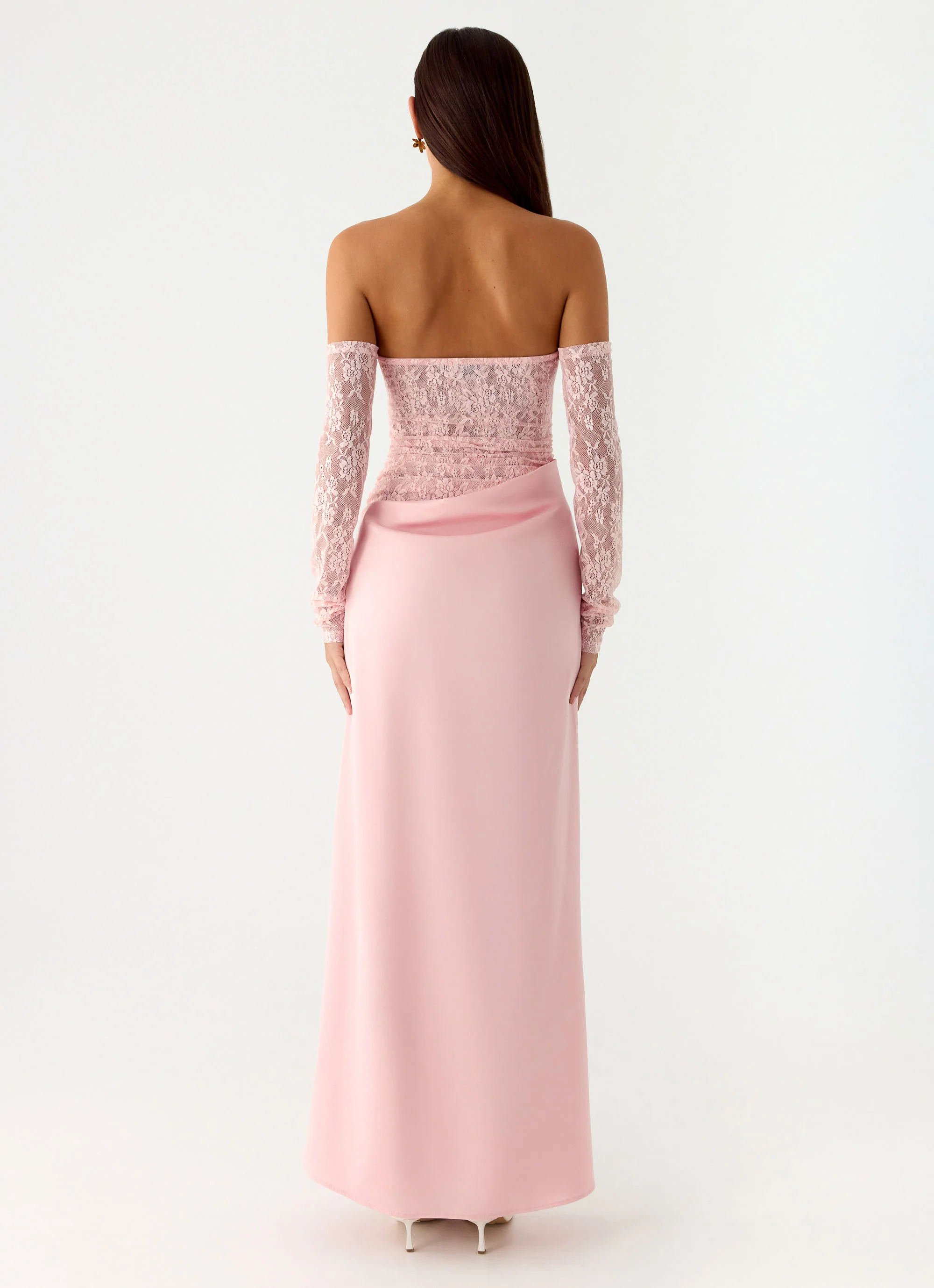 Kaina Off Shoulder Maxi Dress - Pink