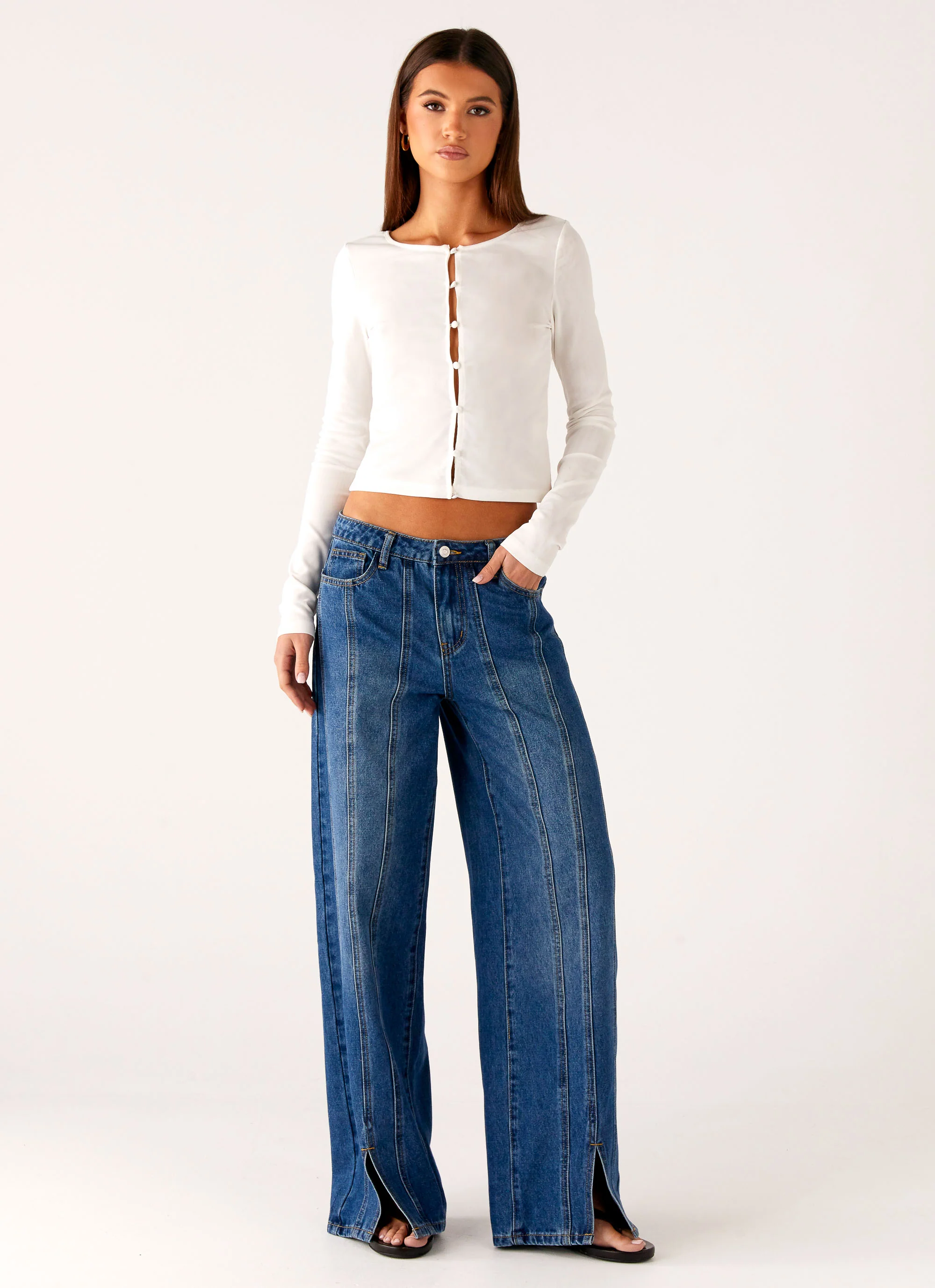 Grayson Straight Leg Jeans - Denim Blue