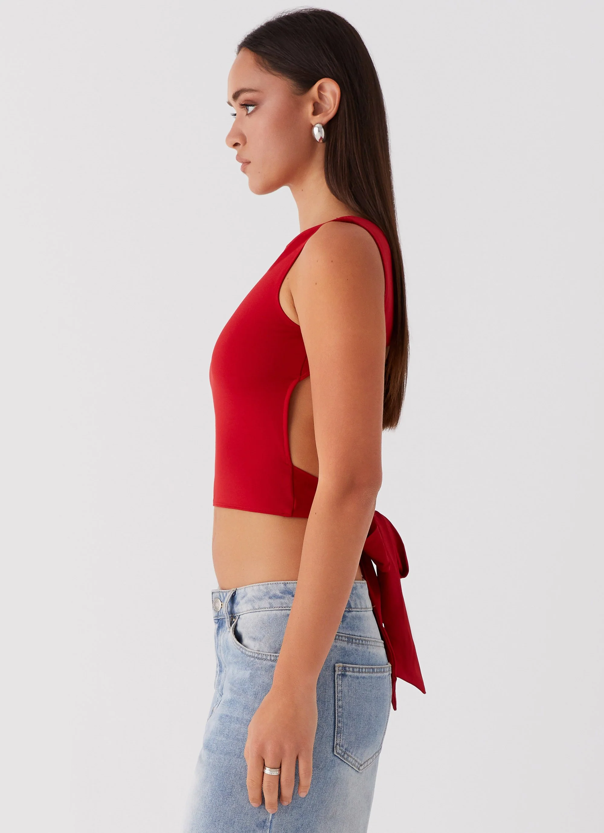Saskie Tie Top - Ruby Red