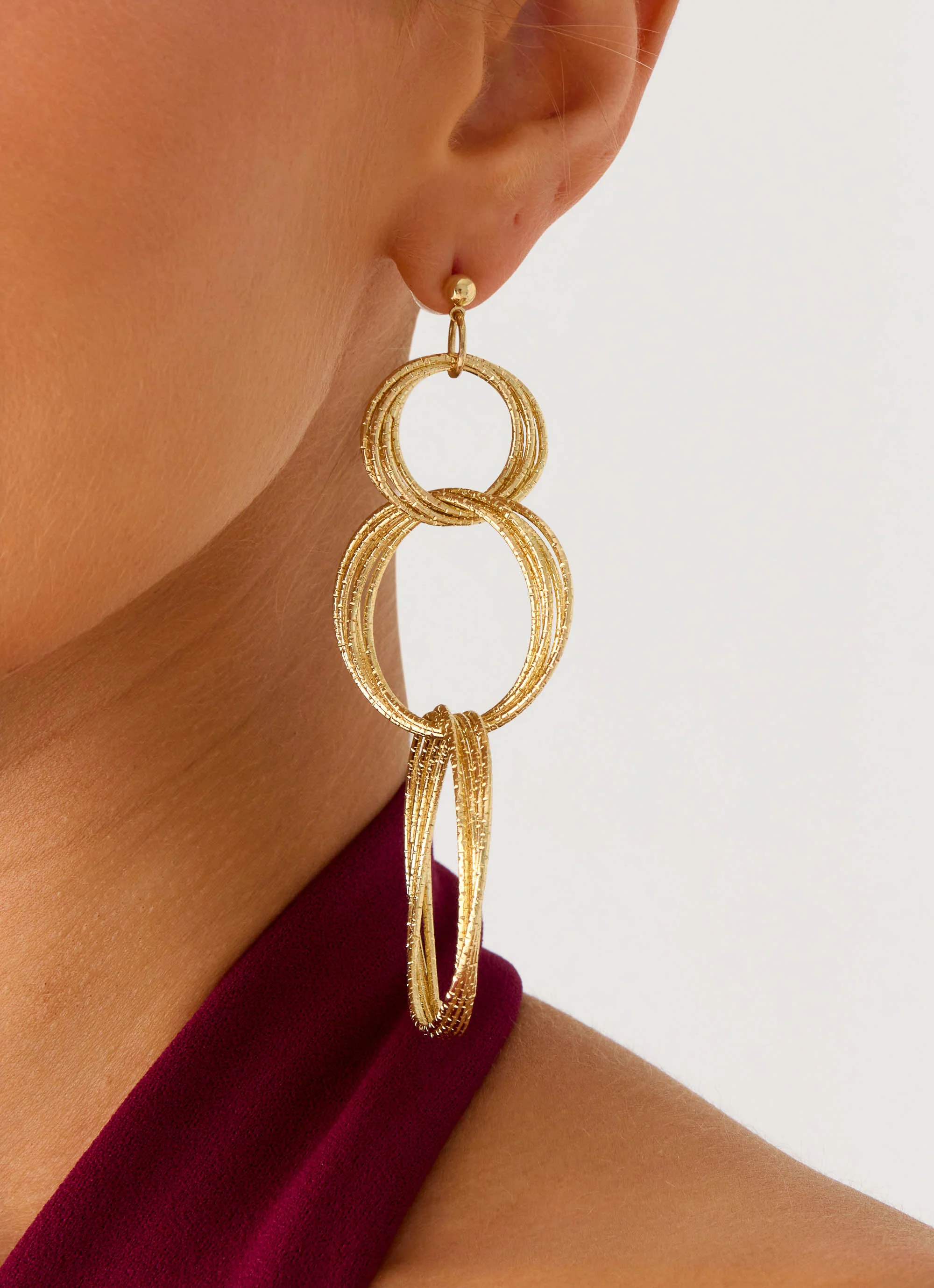 Circuit Earrings - Gold