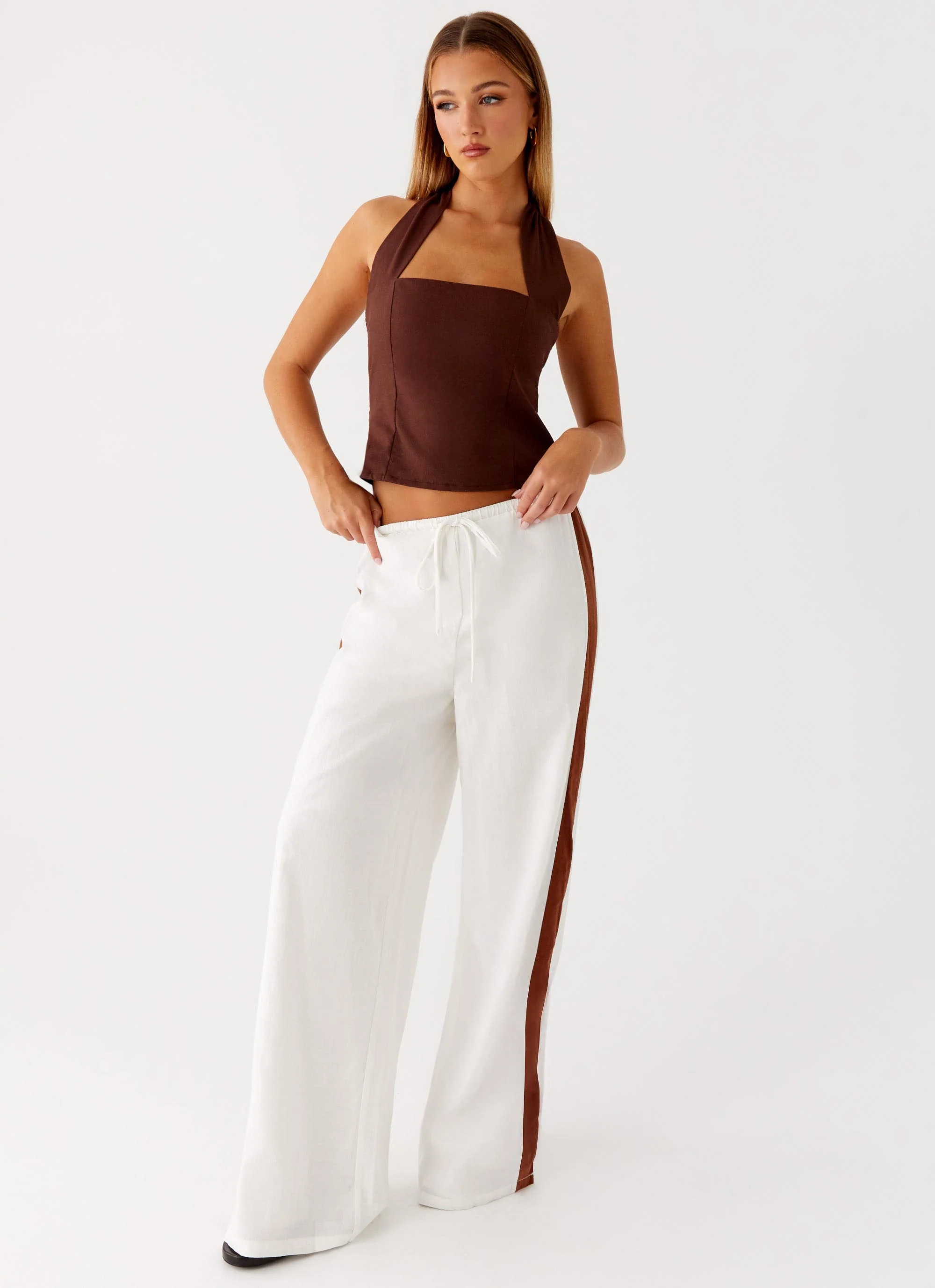 Dalida Linen Pants - Ivory