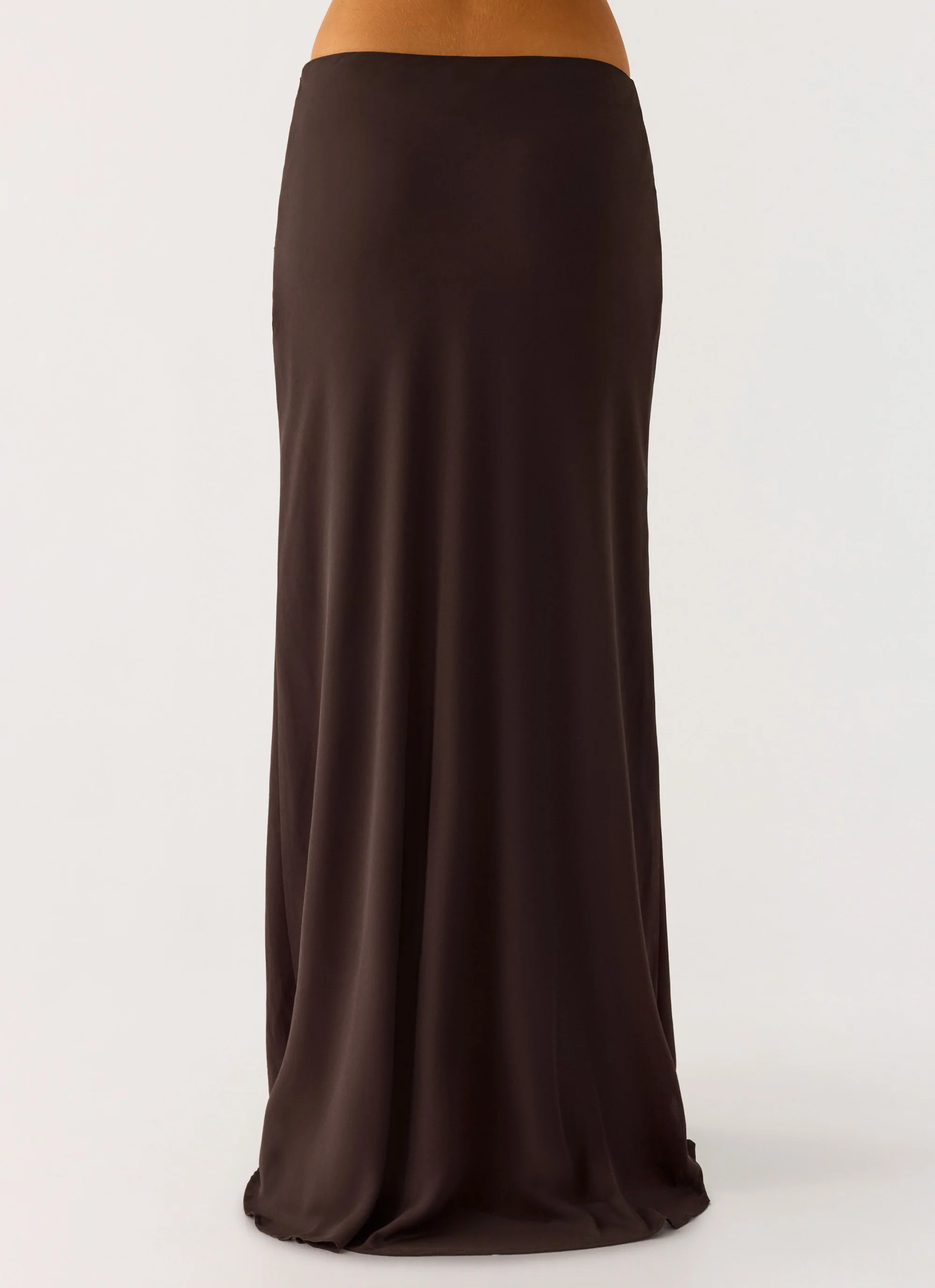 Star Girl Chiffon Maxi Skirt - Cool Chocolate