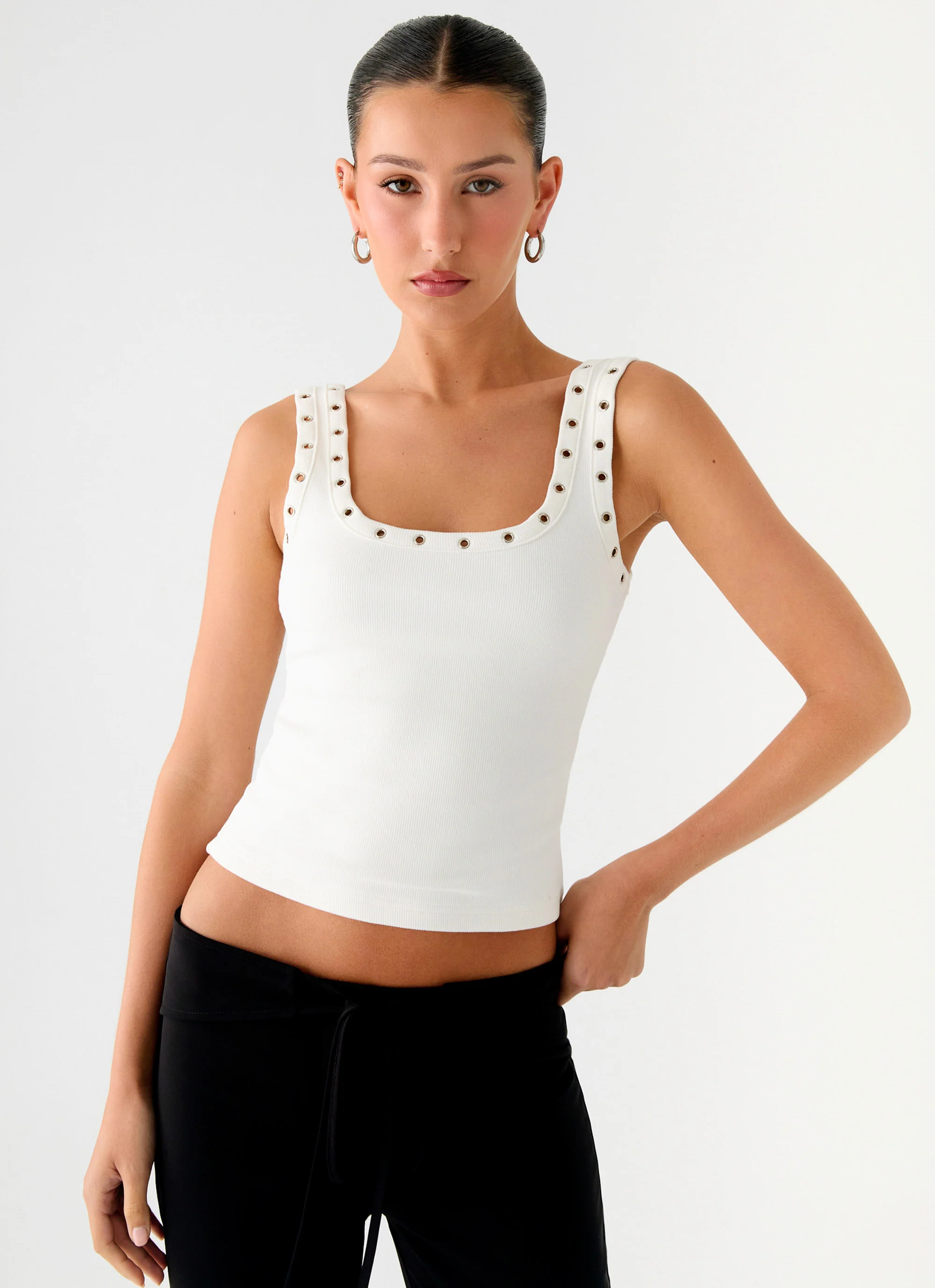 Miliani Eyelet Top - White