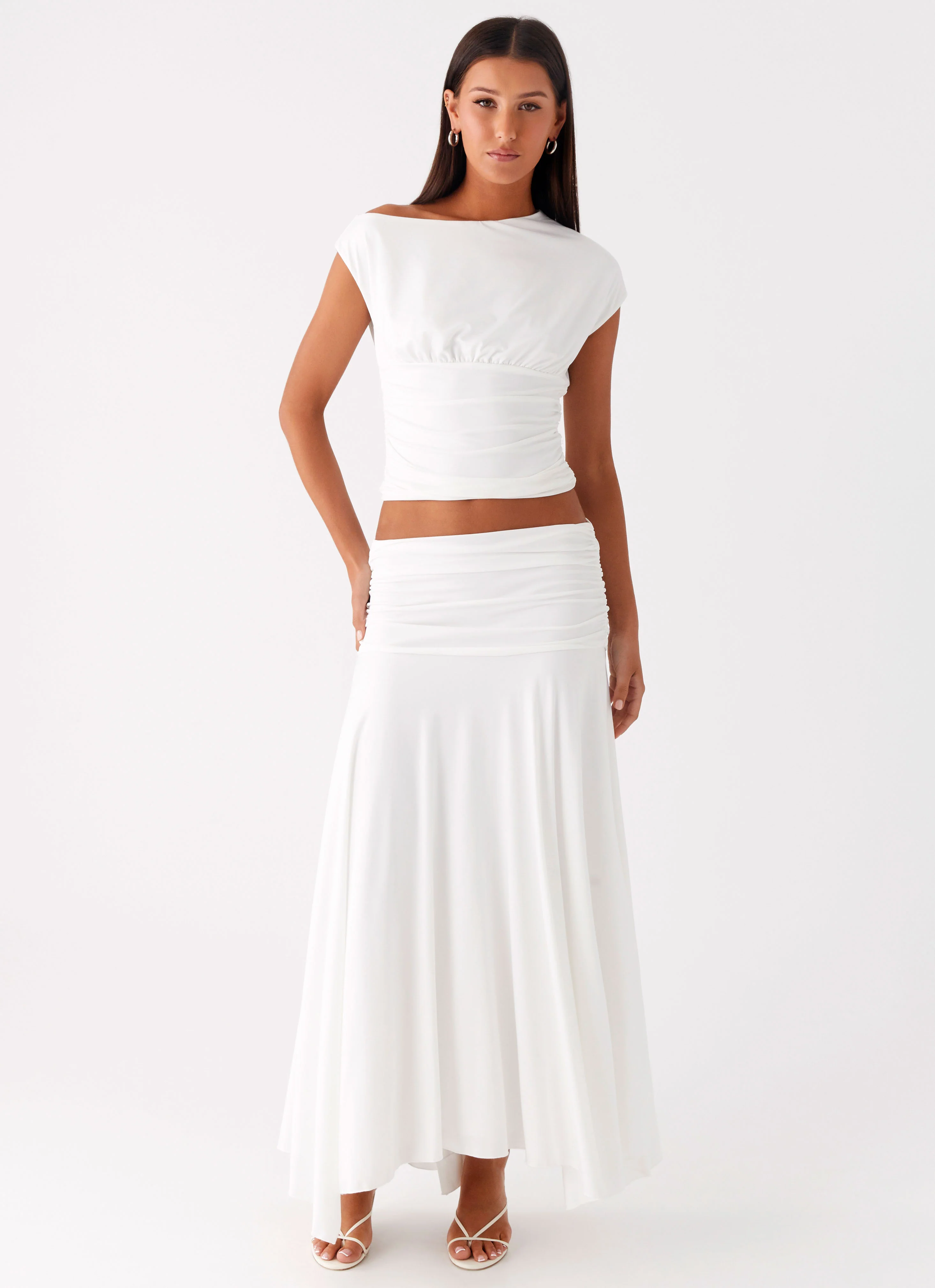 Liana Asymmetrical Top - White