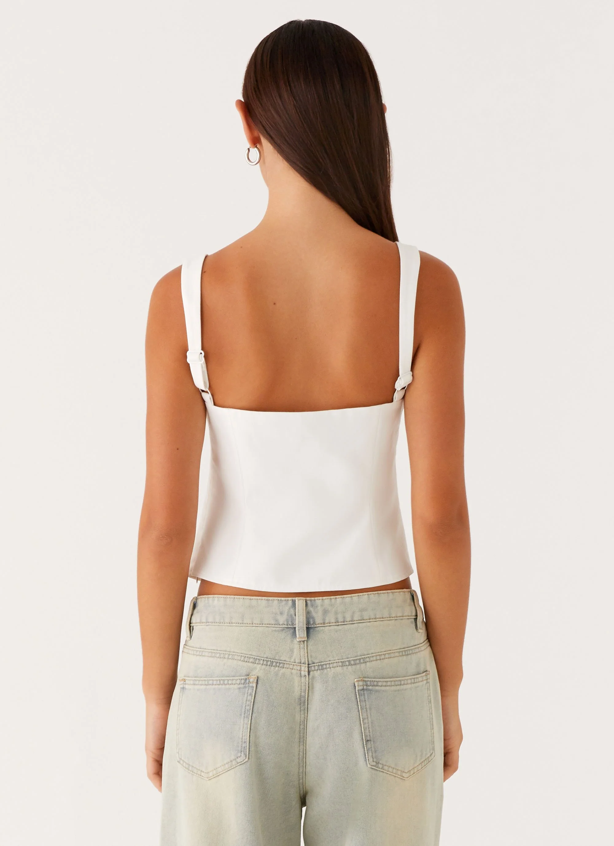 Pia Cut Out Top - White