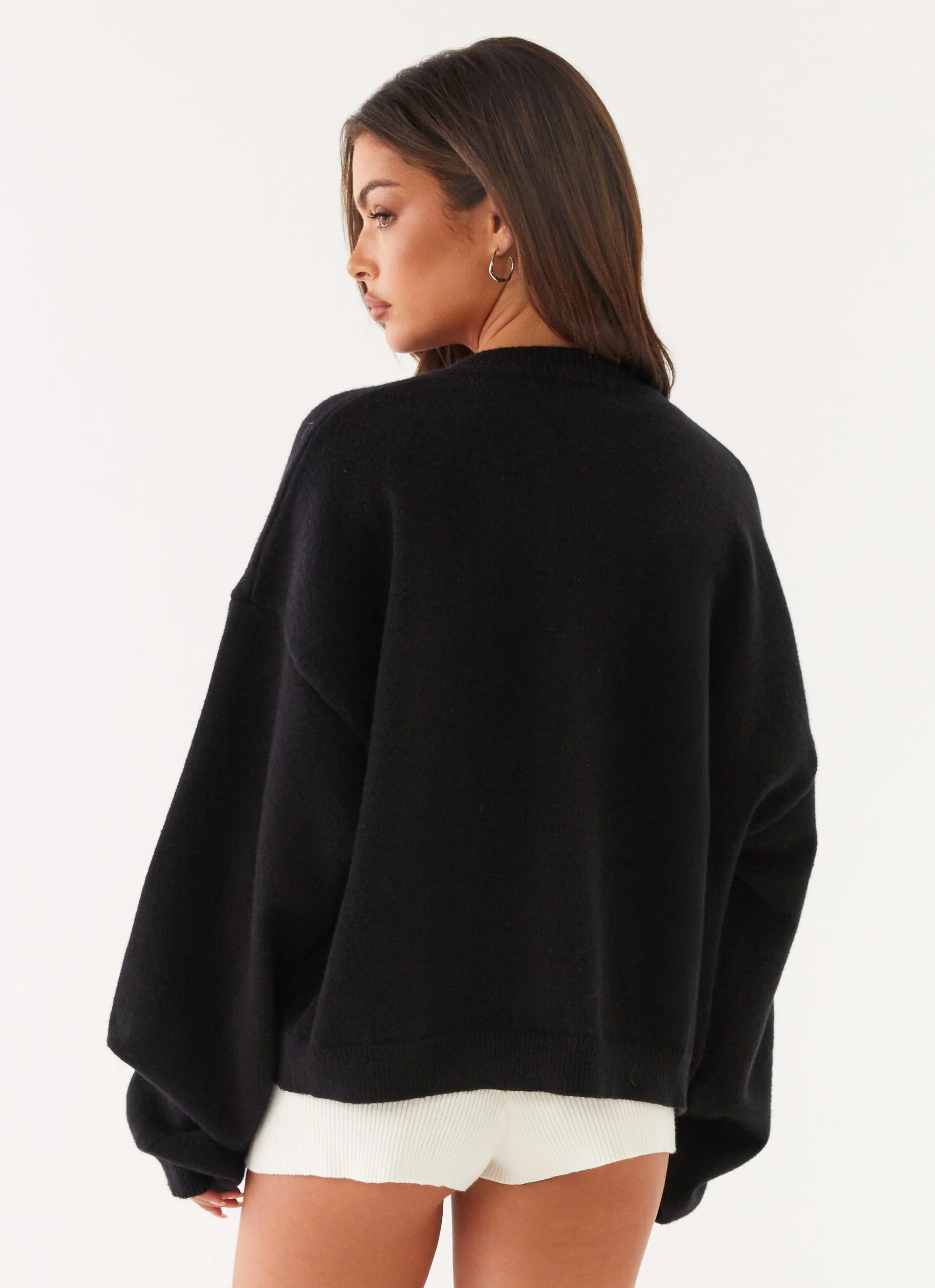 Annie One Button Cardigan - Black
