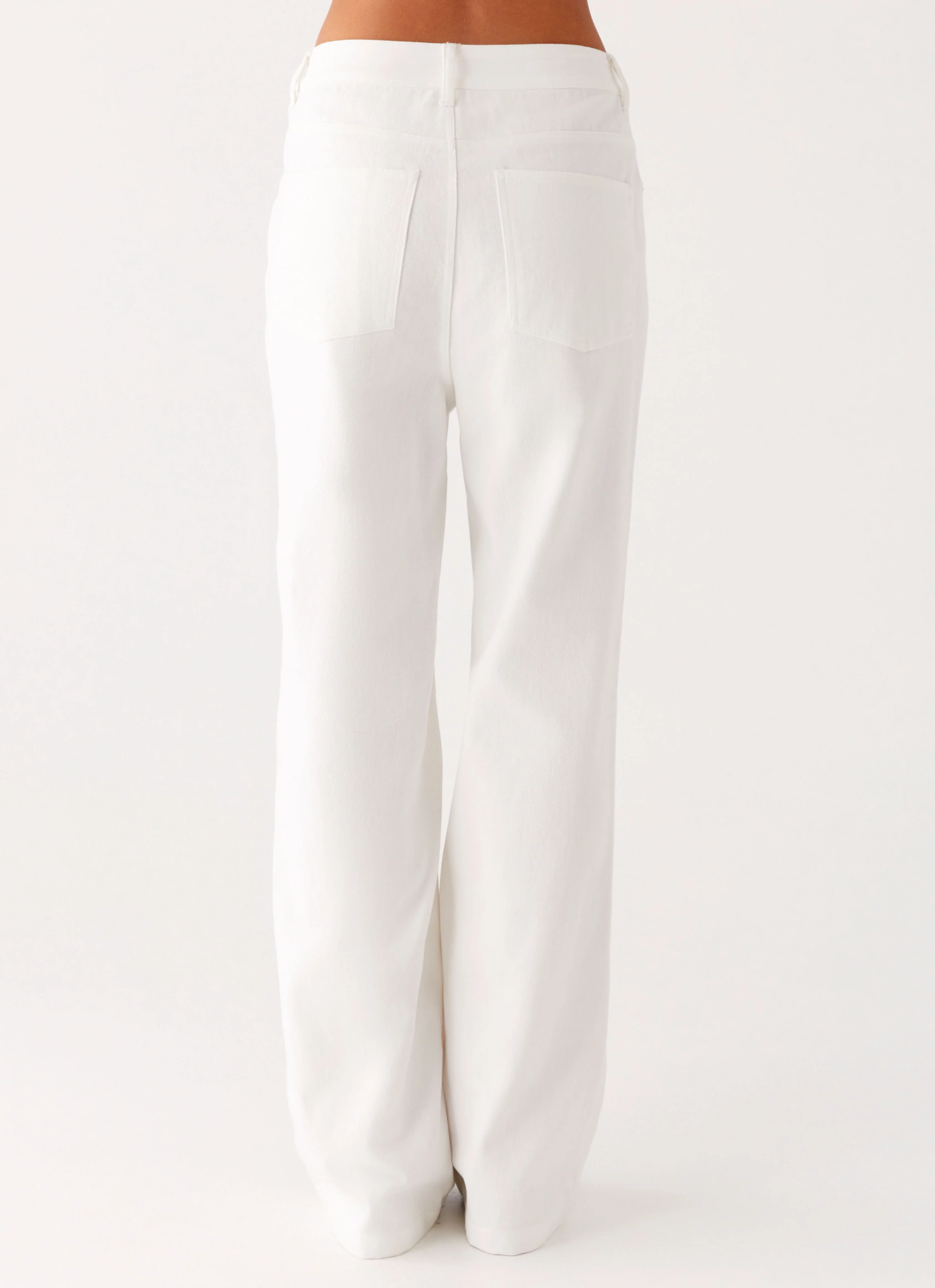 Back Again Straight Leg Denim Jeans - White