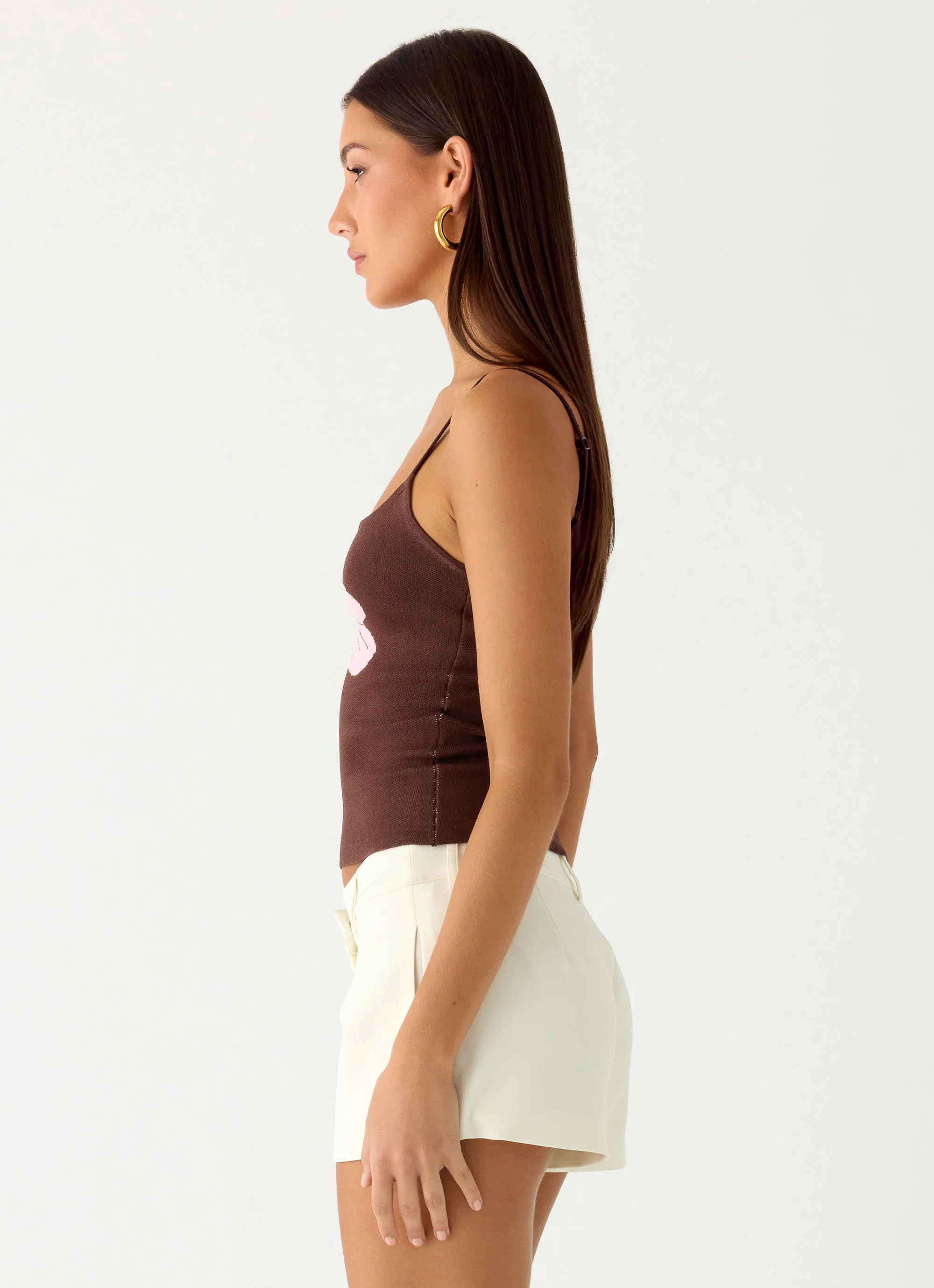Ofira Knit Tank Top - Espresso Meadow