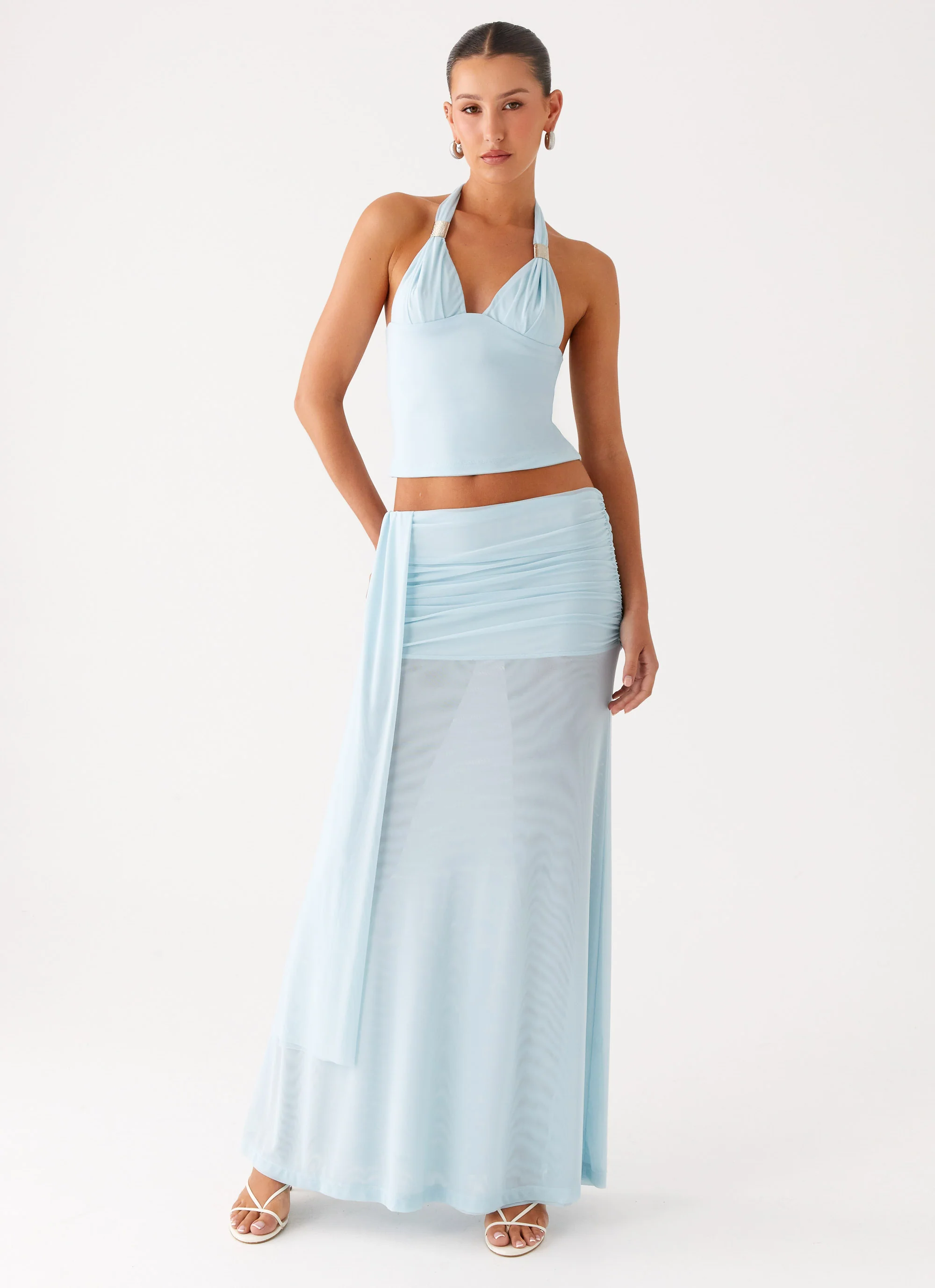 Blaze Halter Top - Blue