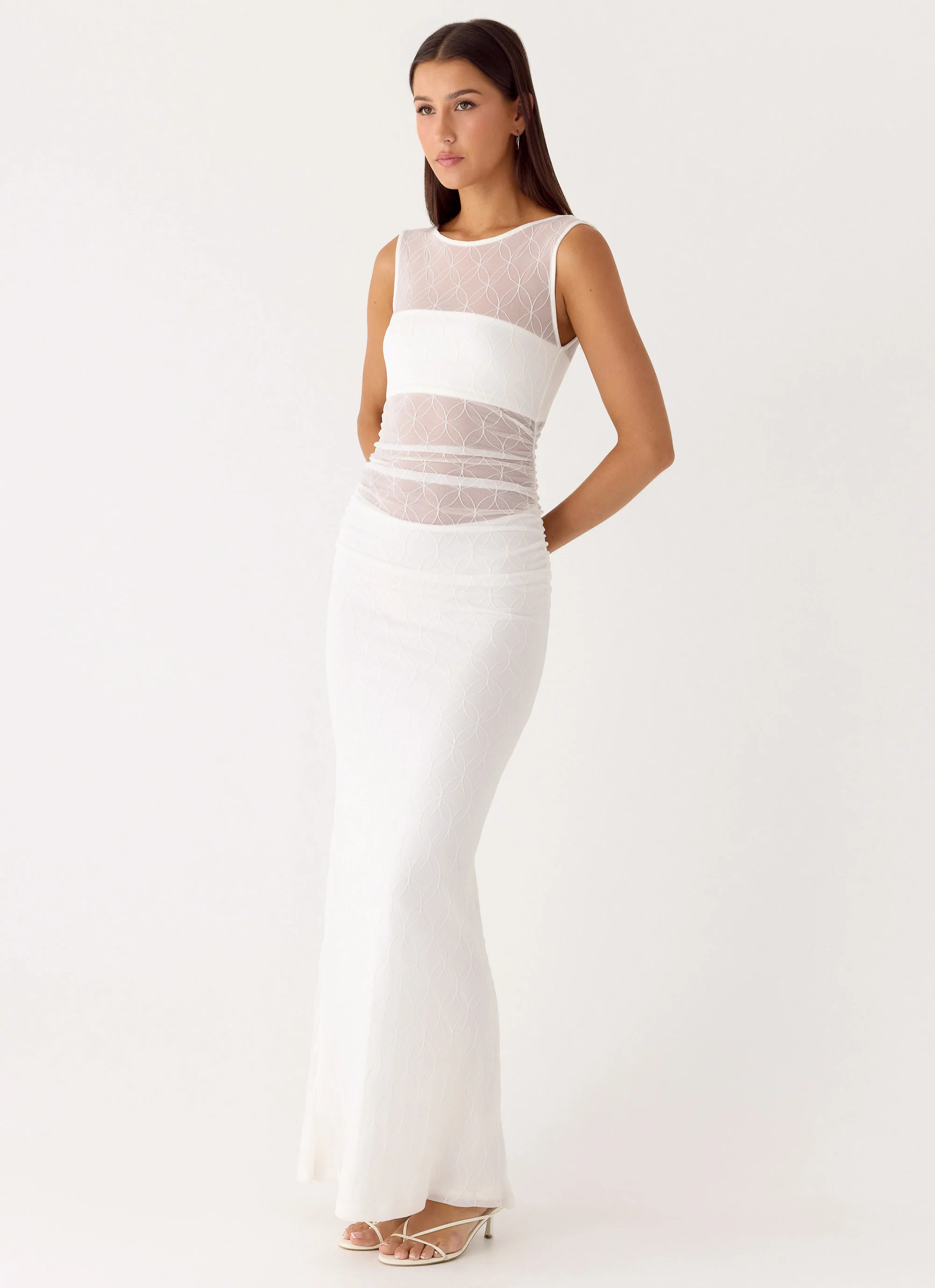 Sabre Maxi Dress - White