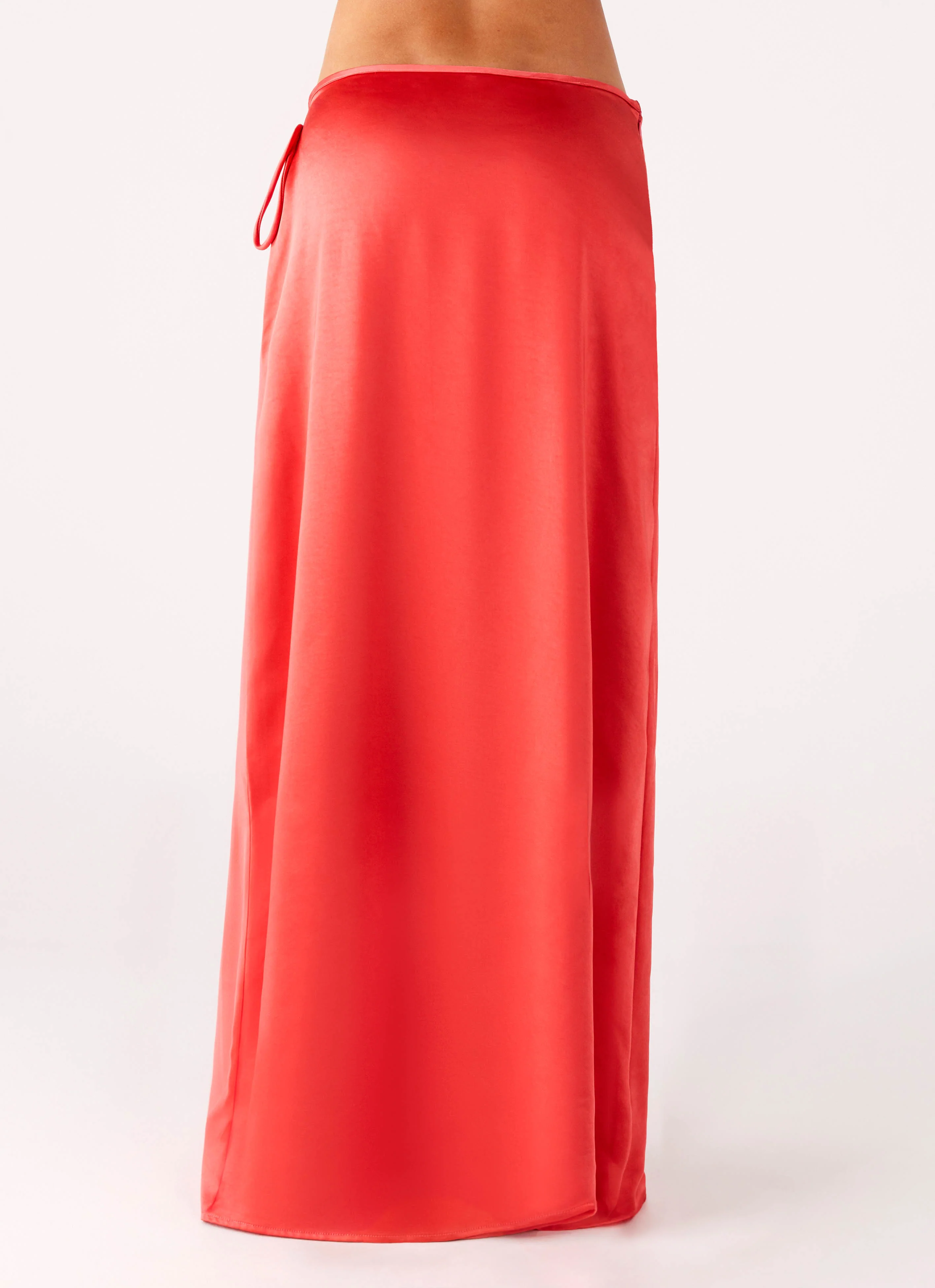 Pollie Wrap Maxi Skirt - Coral