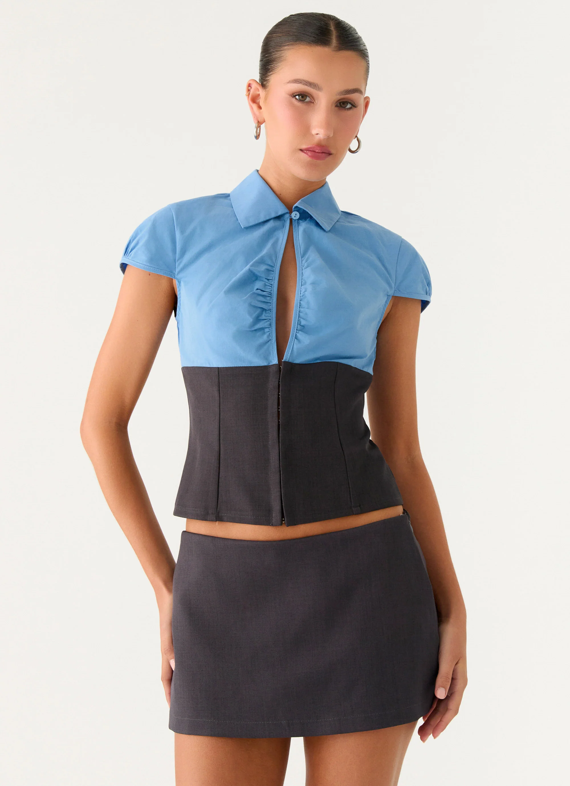 Mirna Micro Skort - Charcoal