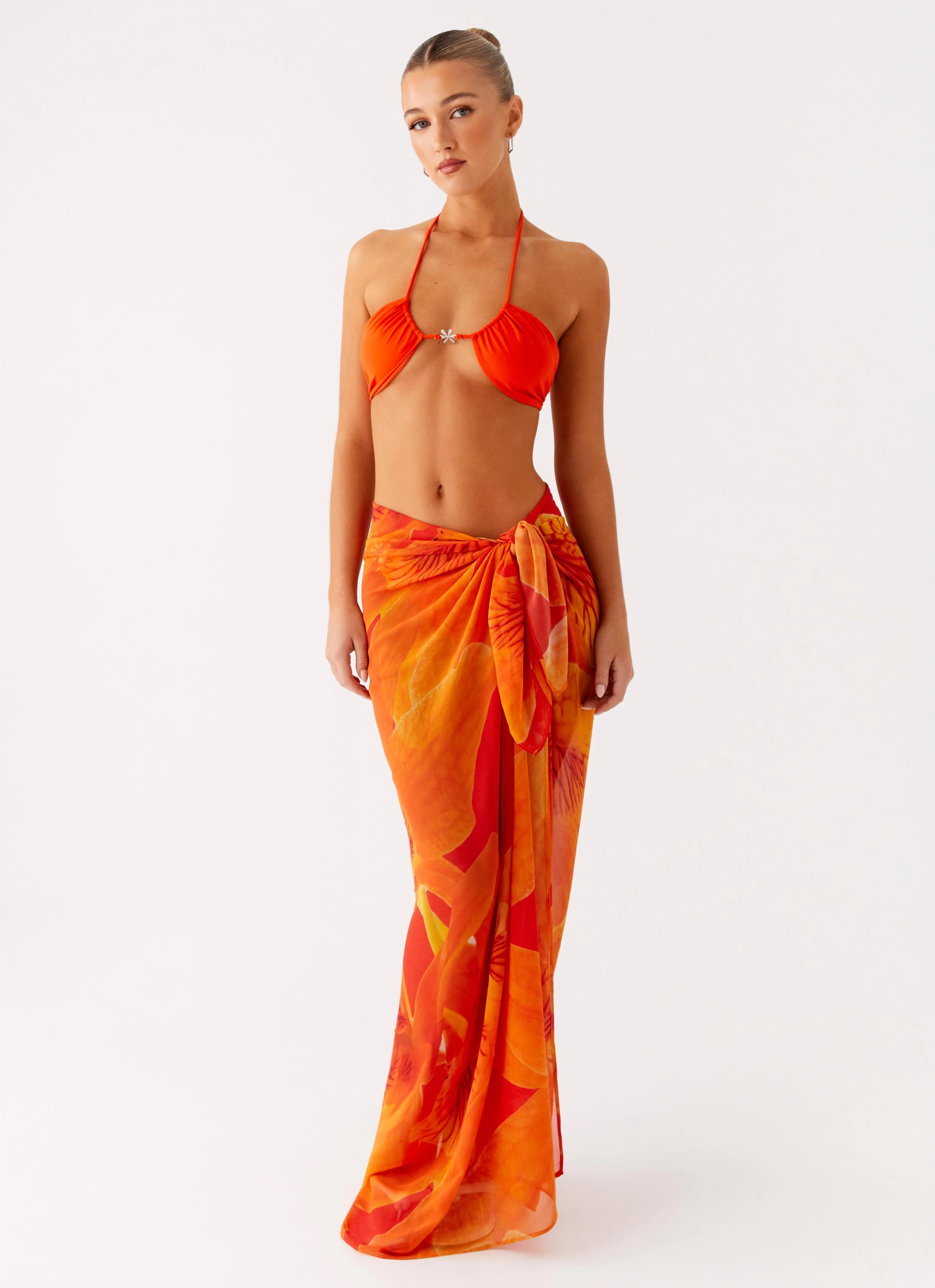 Sandy Shores Sarong - Serene Orange