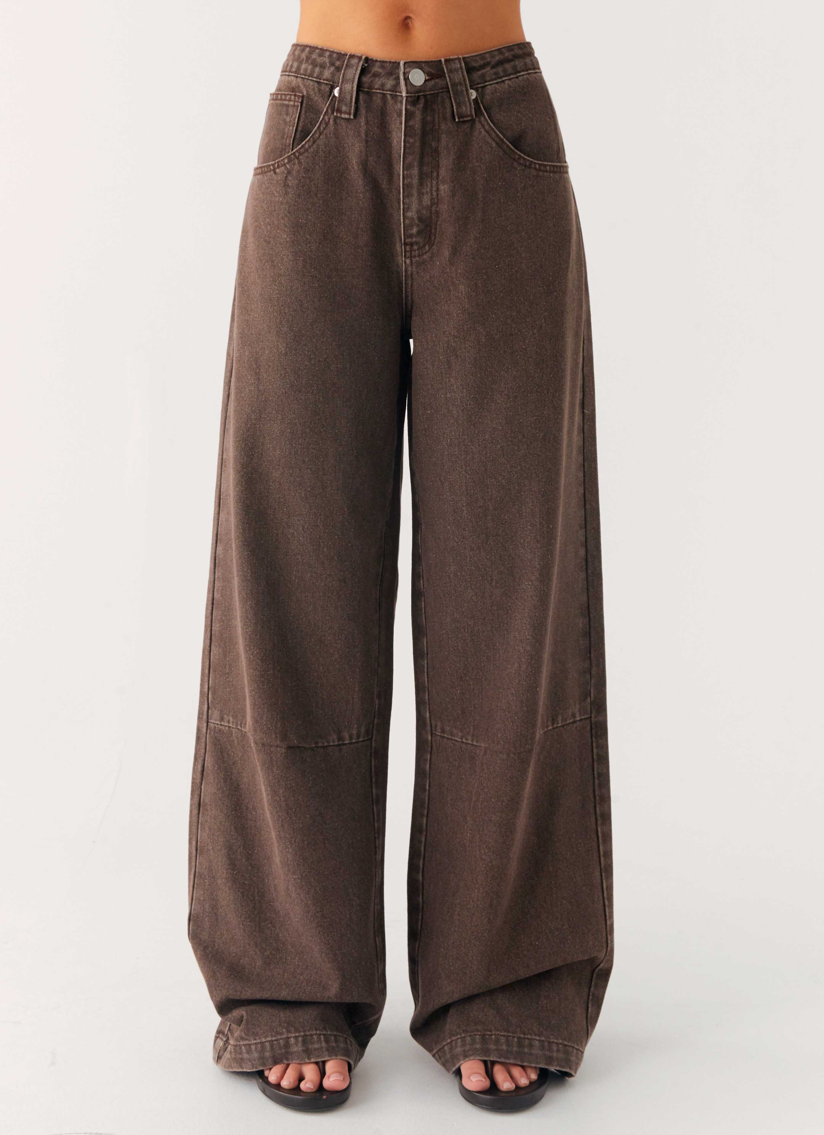 Midwest Low Rise Jeans - Light Wash Chocolate
