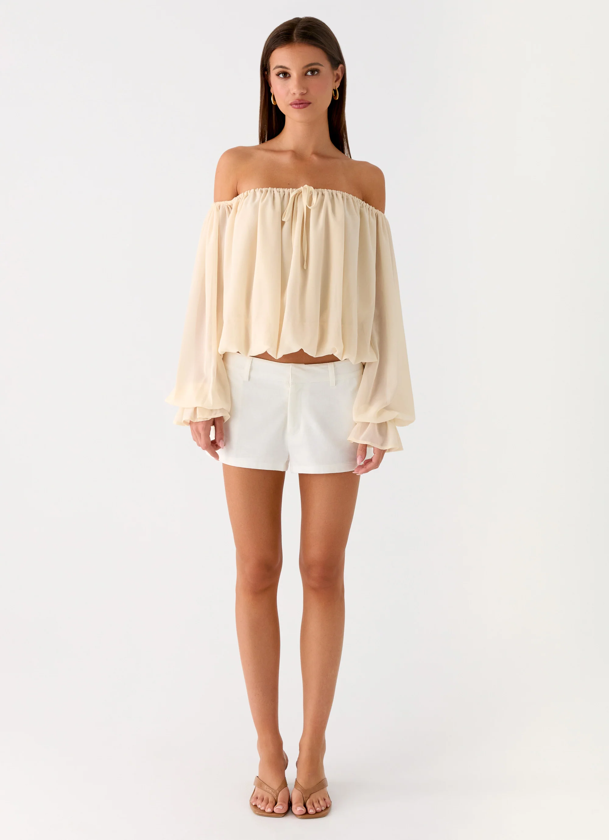 Sandali Off Shoulder Top - Cream