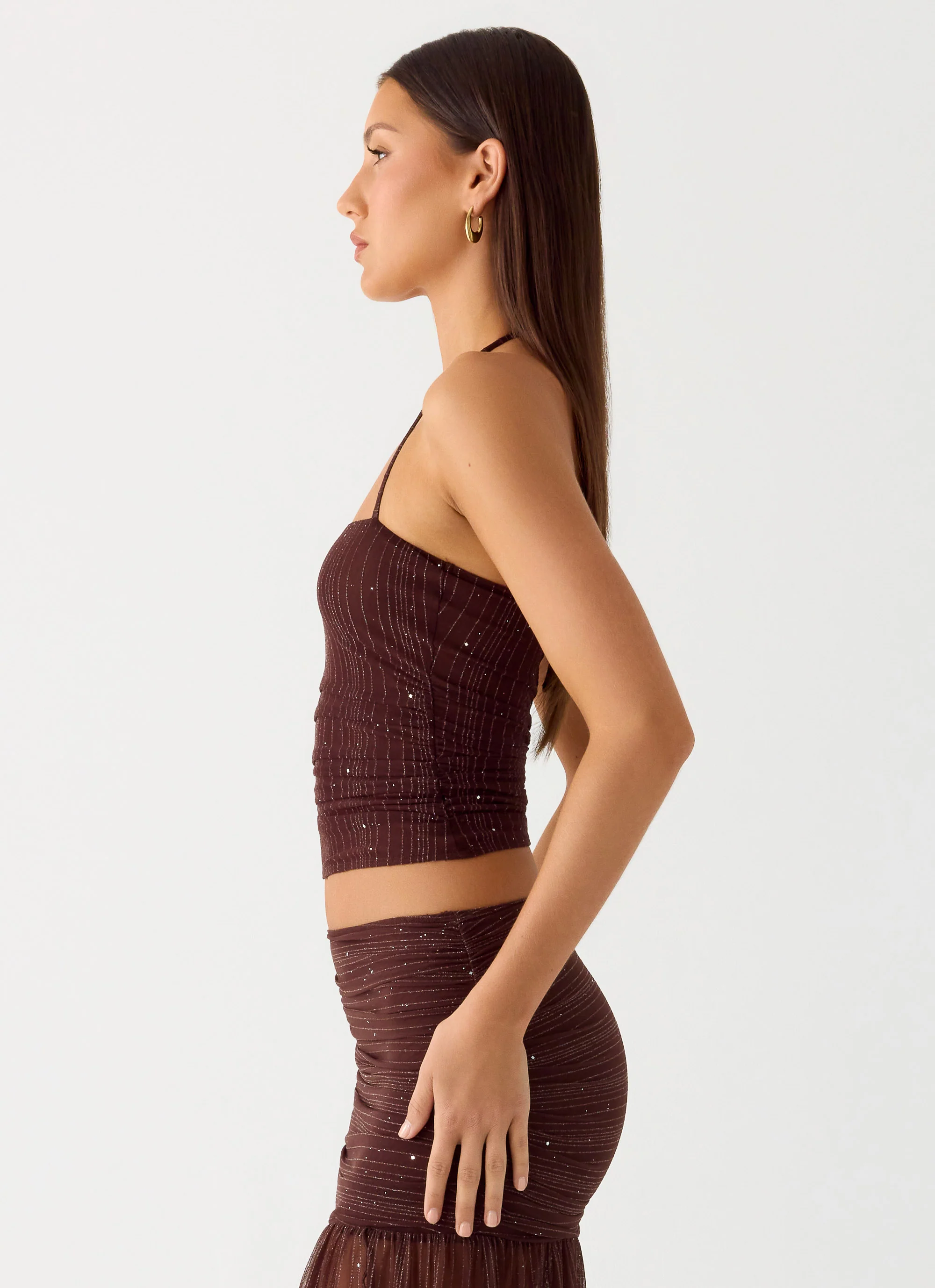 Sparkling Night Top - Chocolate