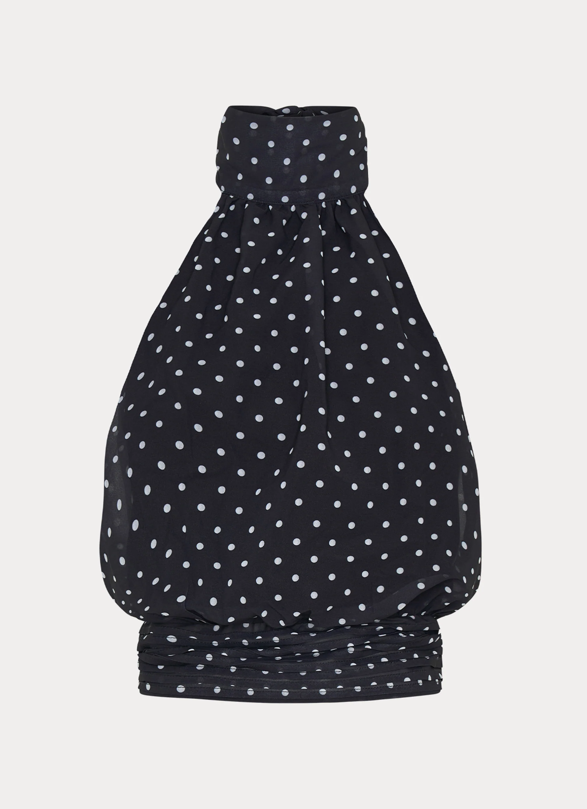 Willow Chiffon Top - Black Polkadot