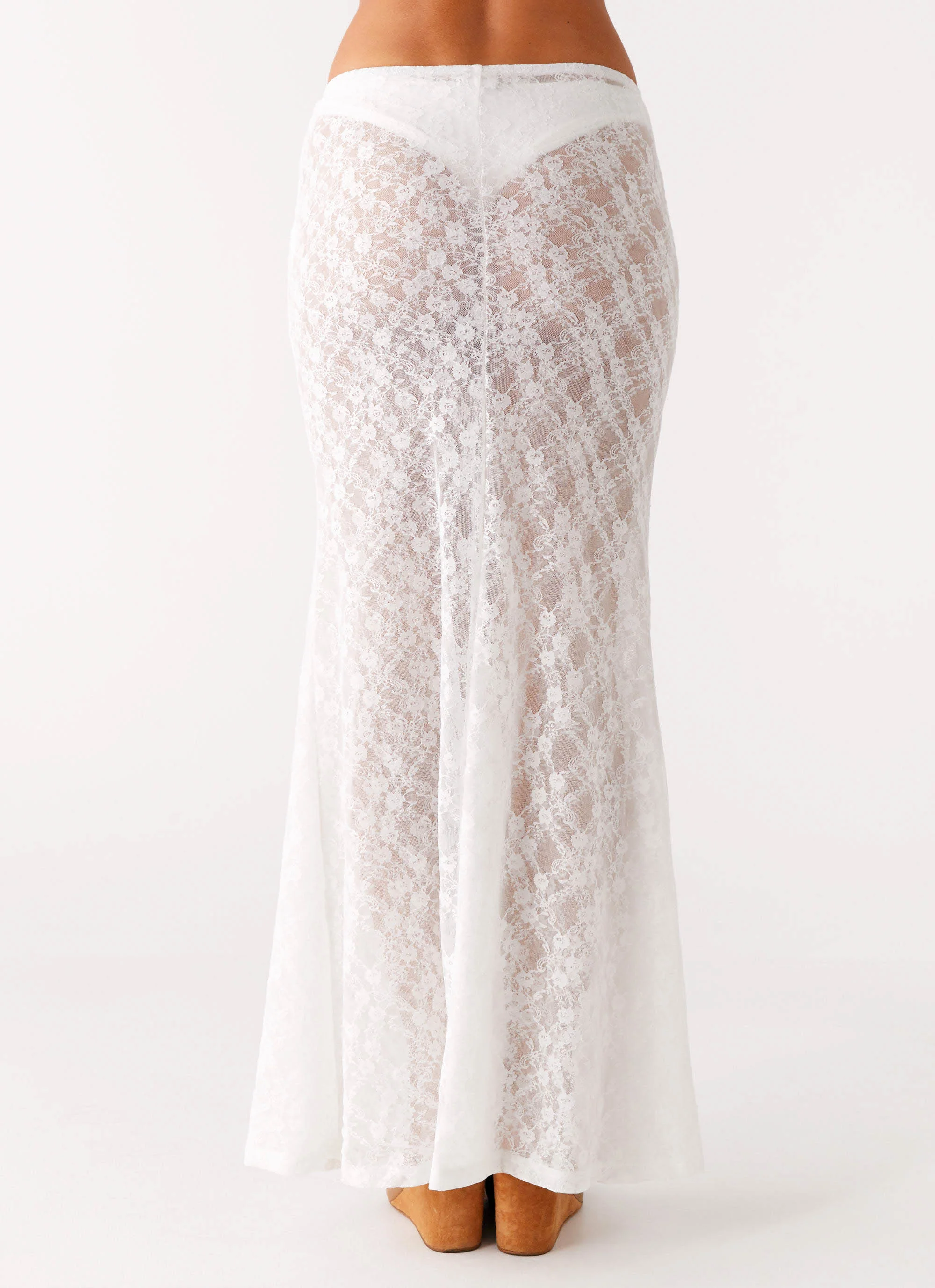 Jaz Lace Maxi Skirt - White