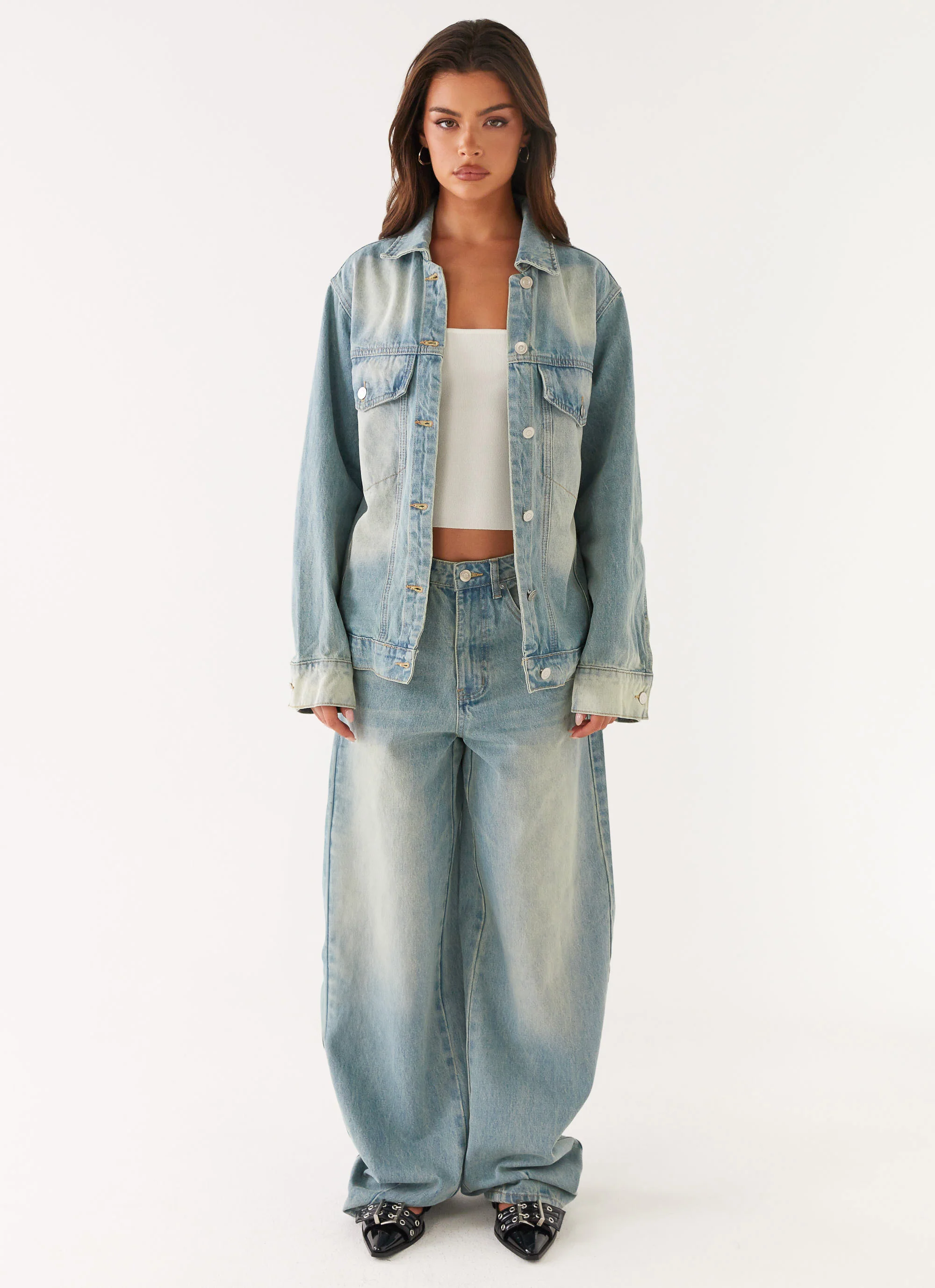 Maxwell Denim Jacket - Washed Blue