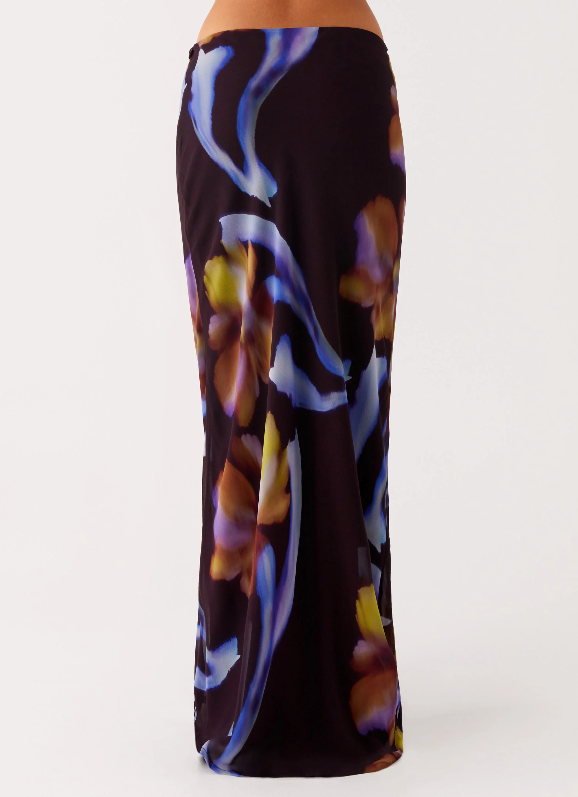Barbados Maxi Skirt - Dark Floral