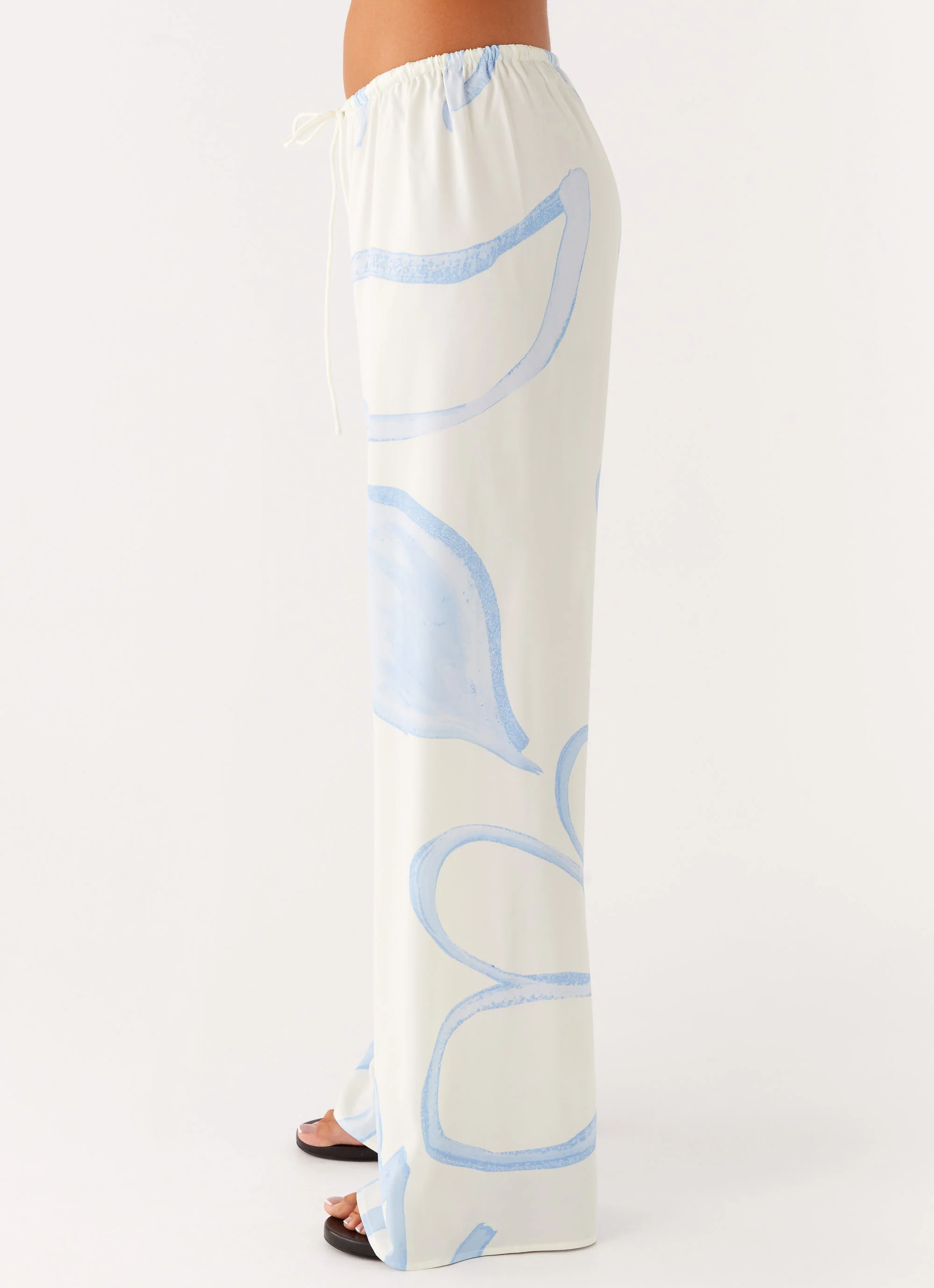 Deacon Low Rise Pants - Bloom Wave Print