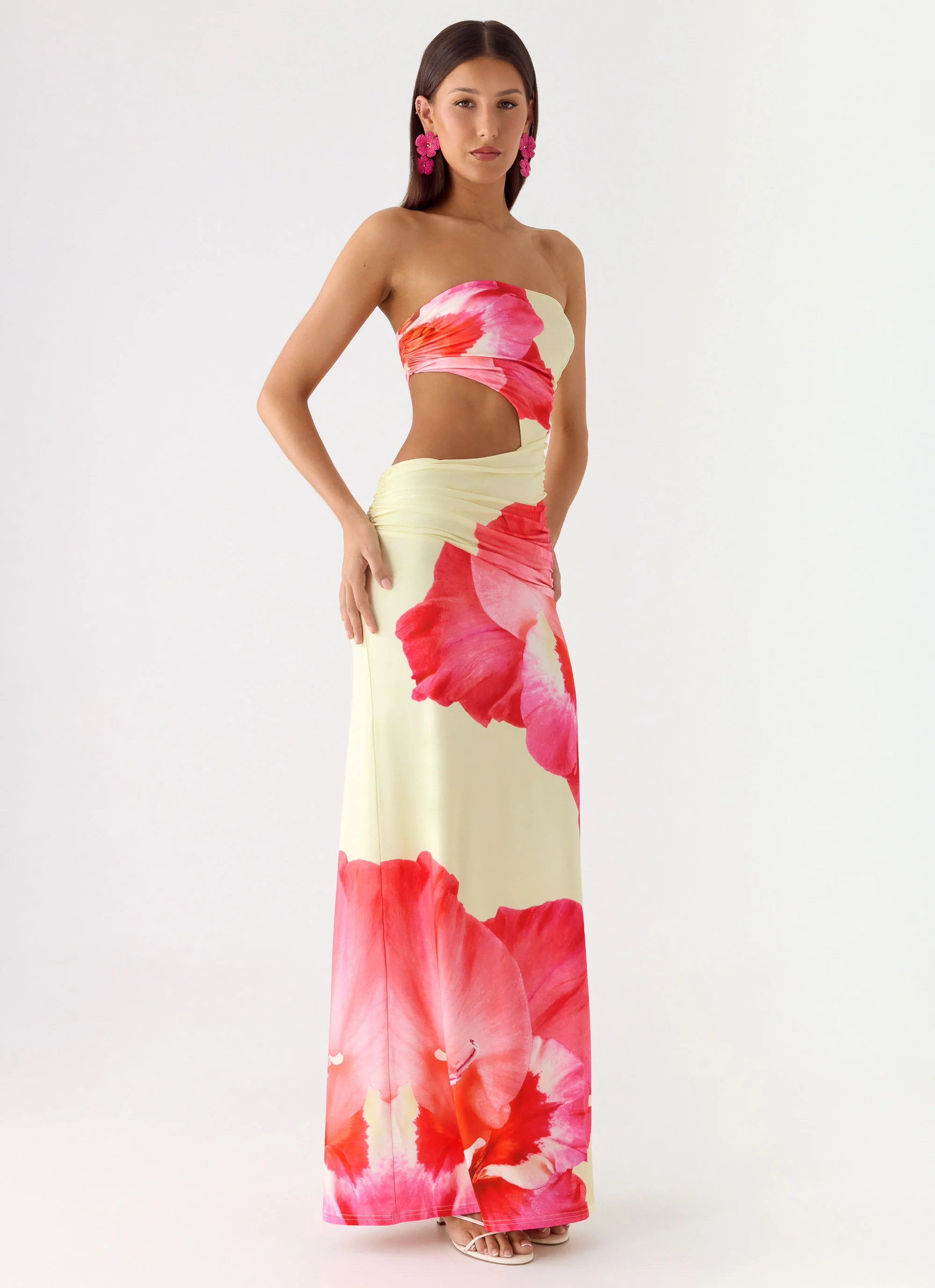 In The Rhythm Maxi Dress - Yellow Floral Spritz