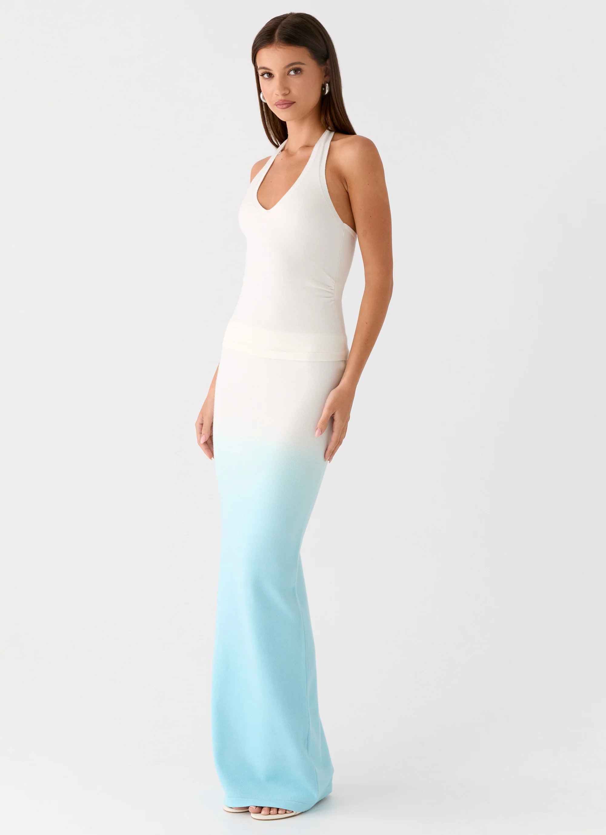 Deep Sea Kiss Maxi Skirt - Blue Ombre