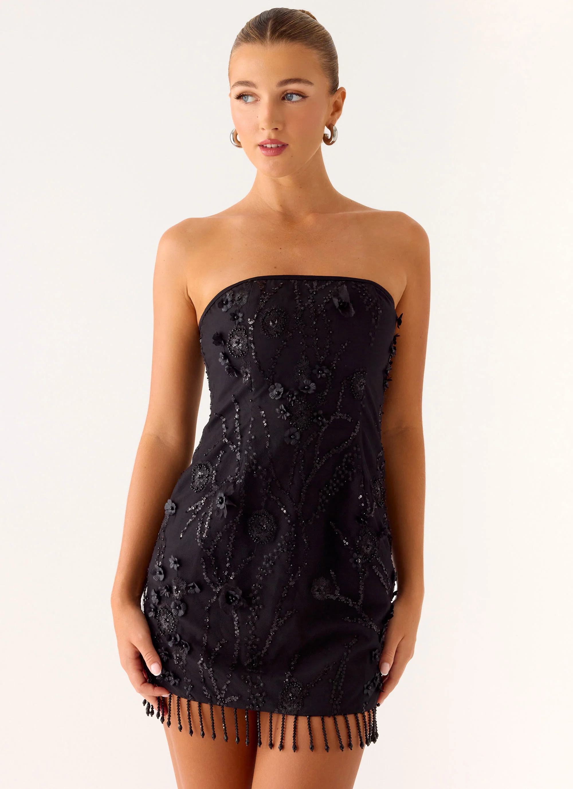 Wear My Kiss Mini Dress - Black