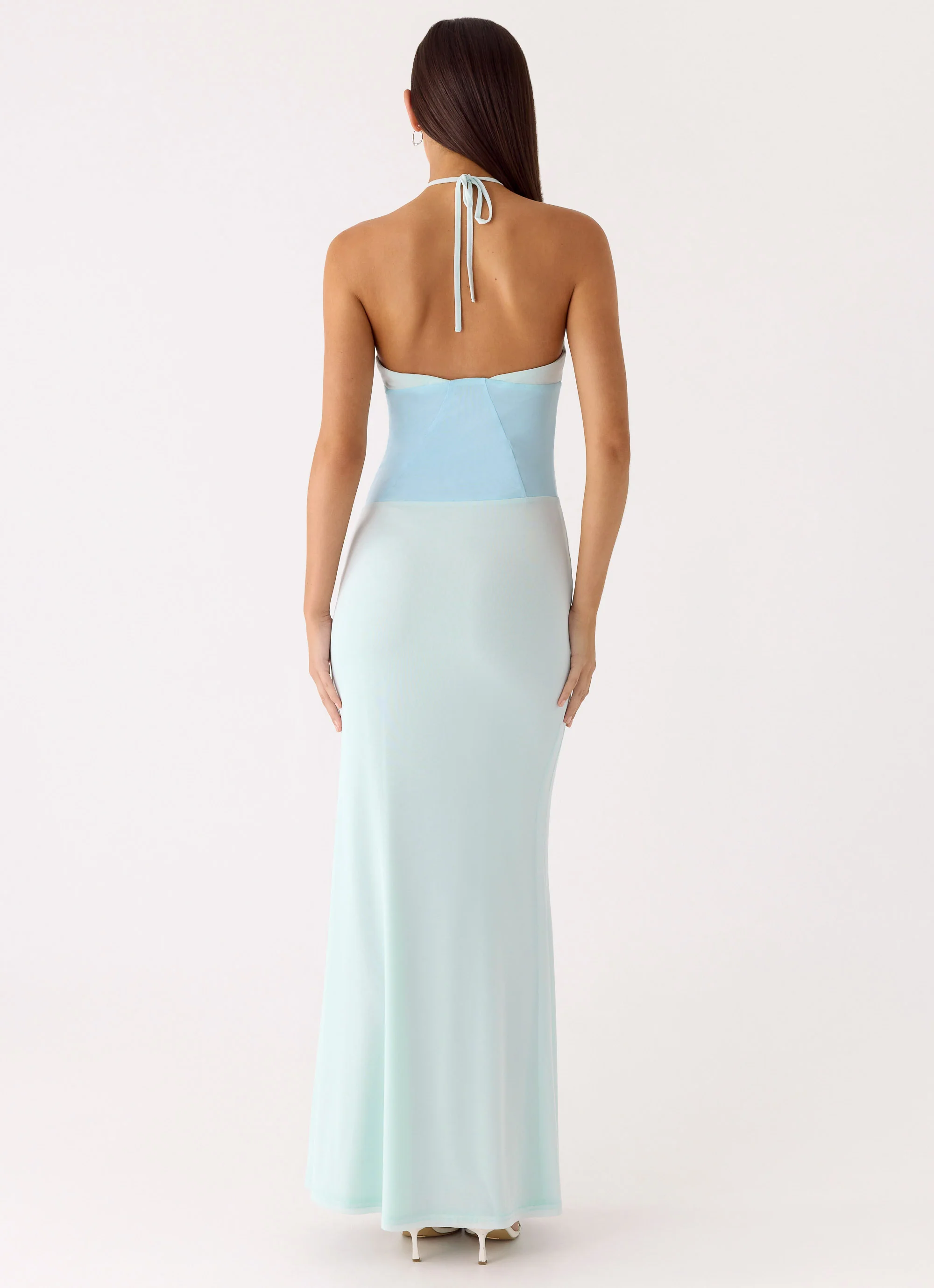 Romilly Mesh Maxi Dress - Teal