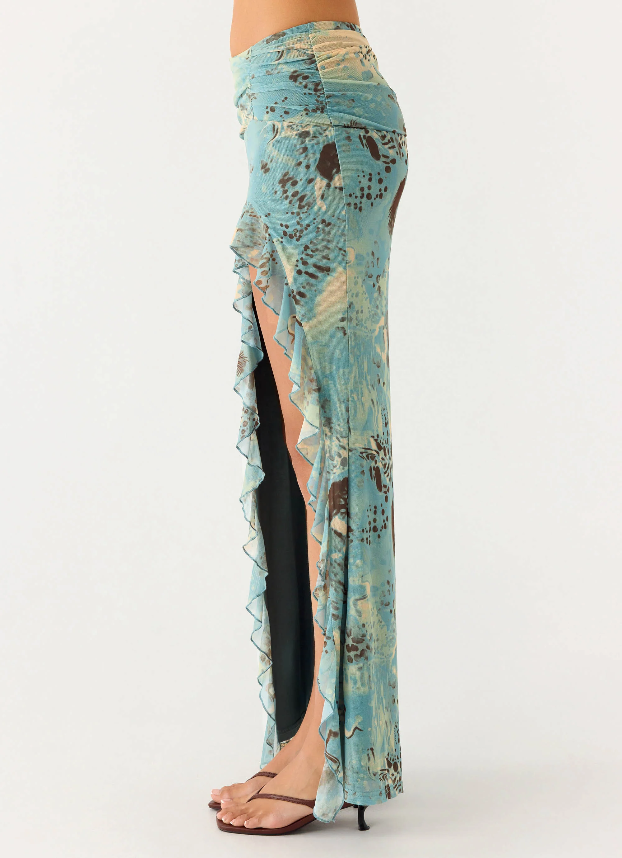 Lloyd Maxi Skirt - Aqua Blur