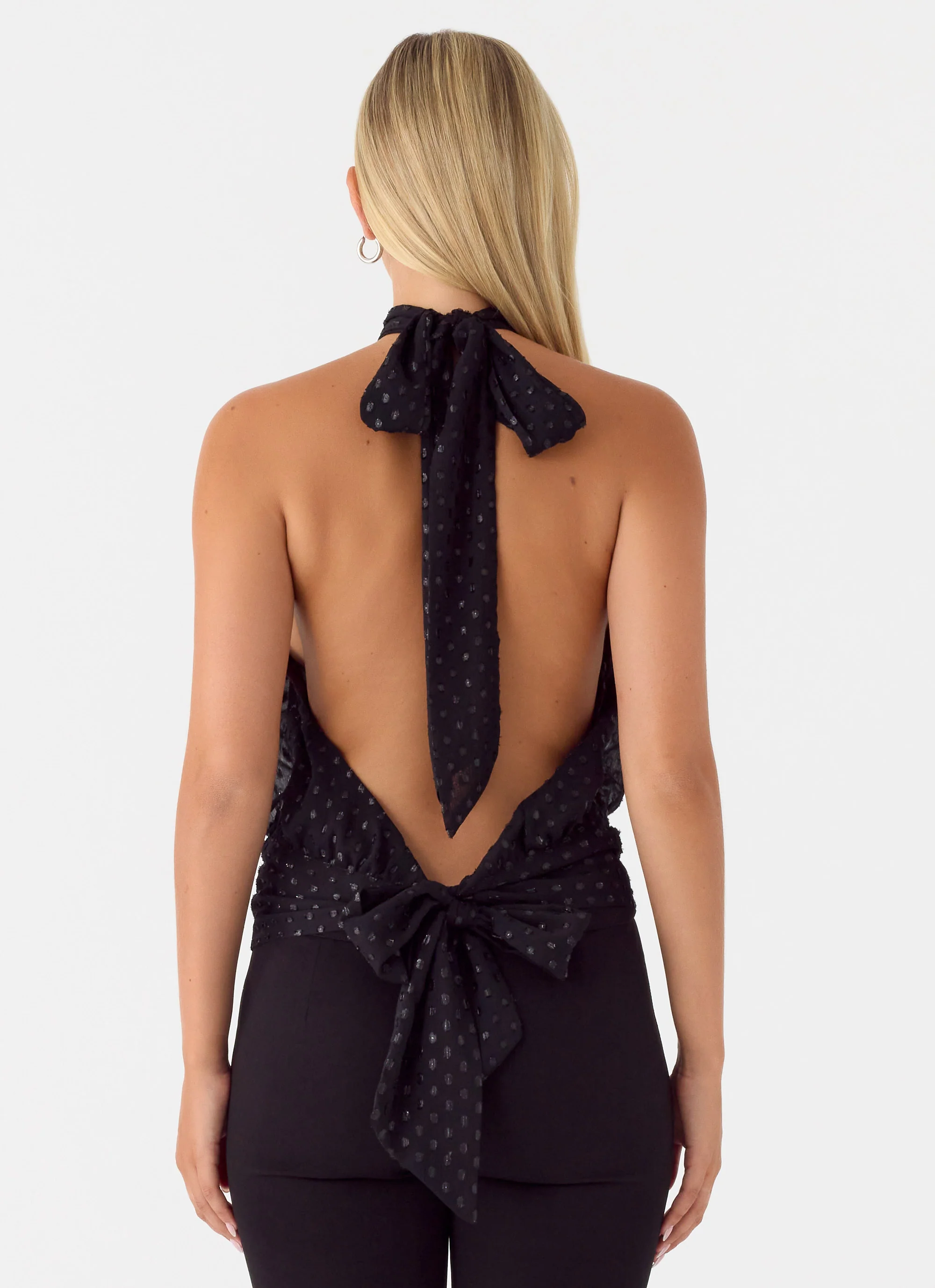 Willow Chiffon Top - Black Spot