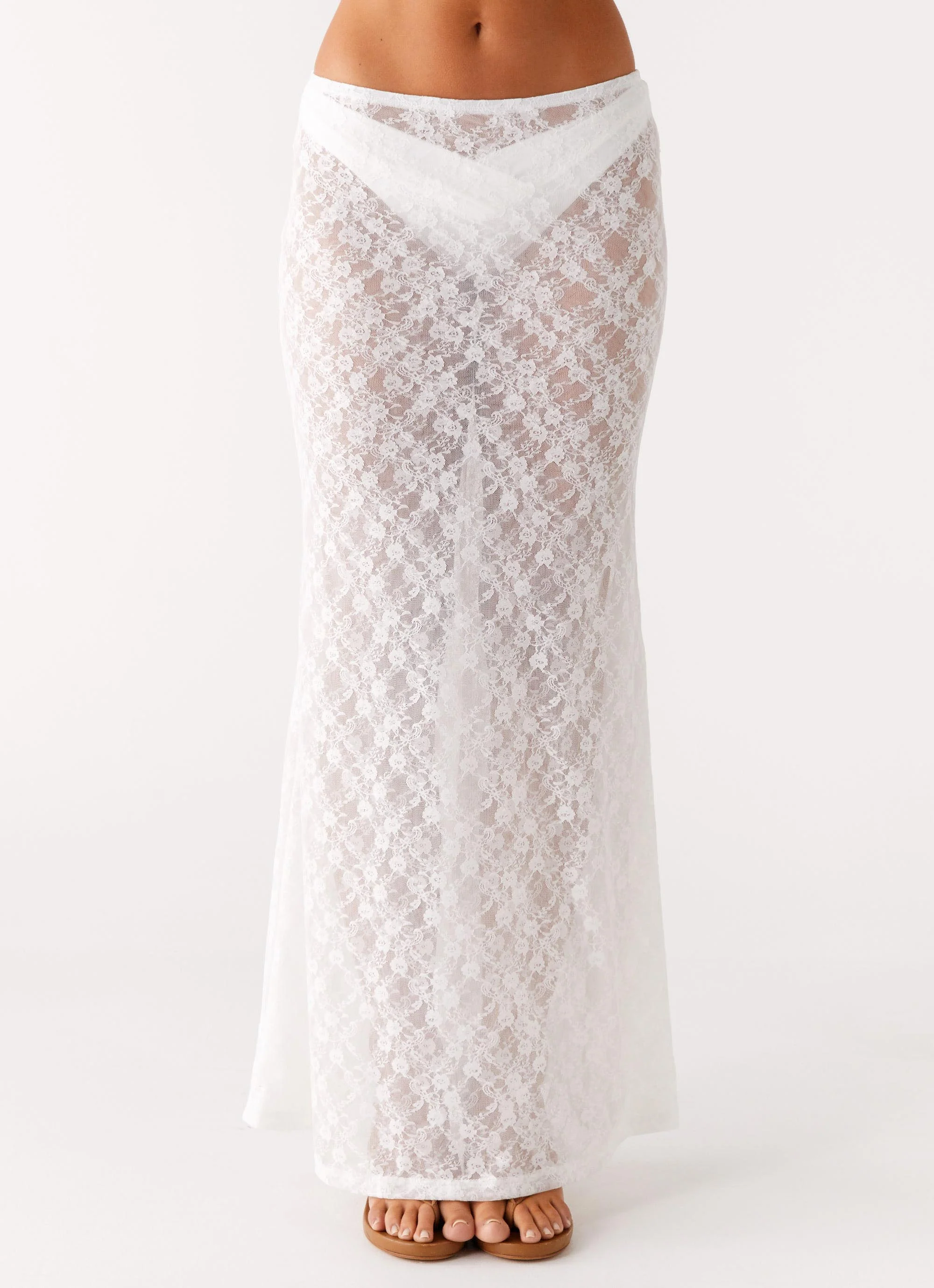 Jaz Lace Maxi Skirt - White