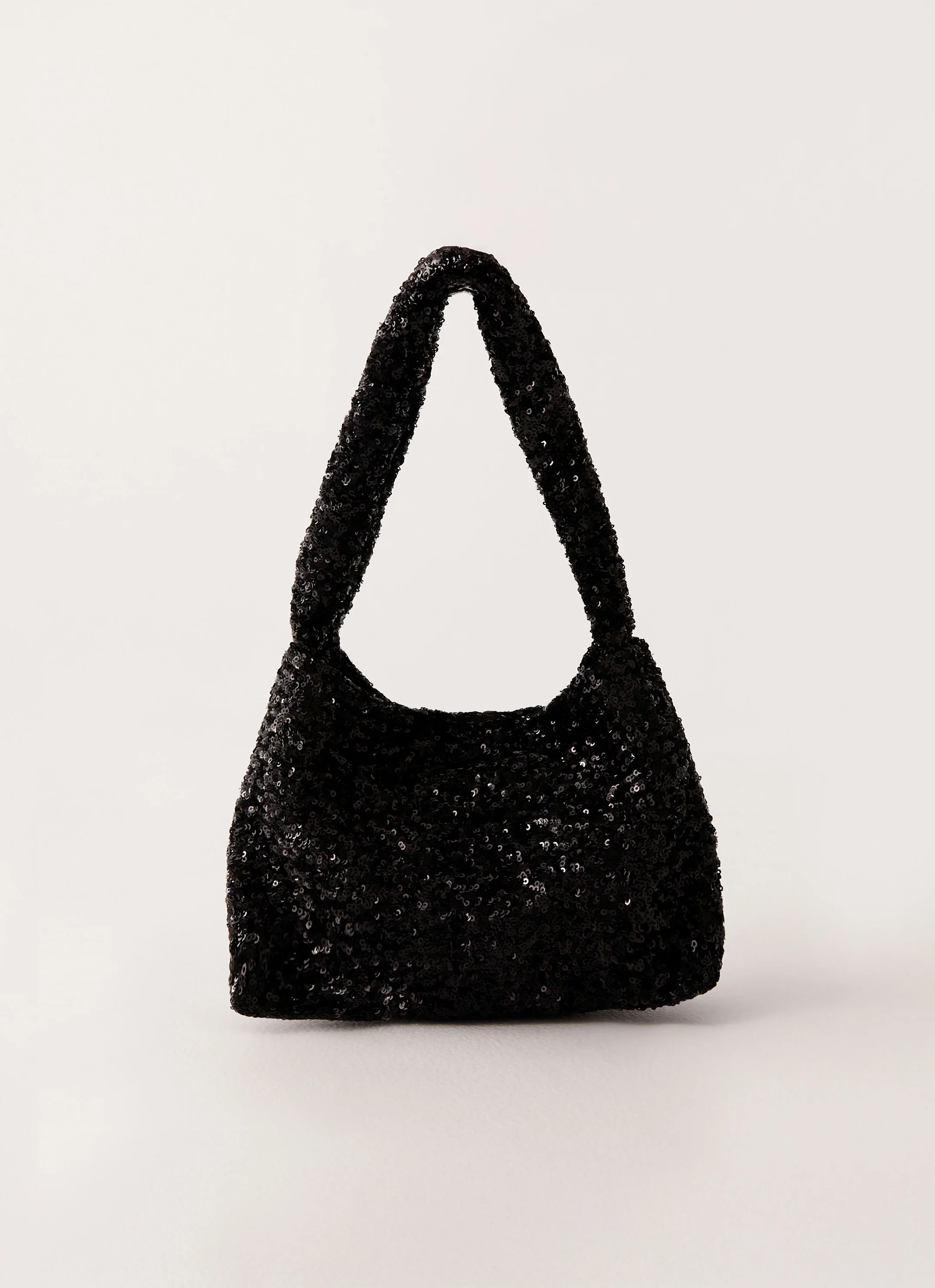 Zinzi Sequin Shoulder Bag - Black
