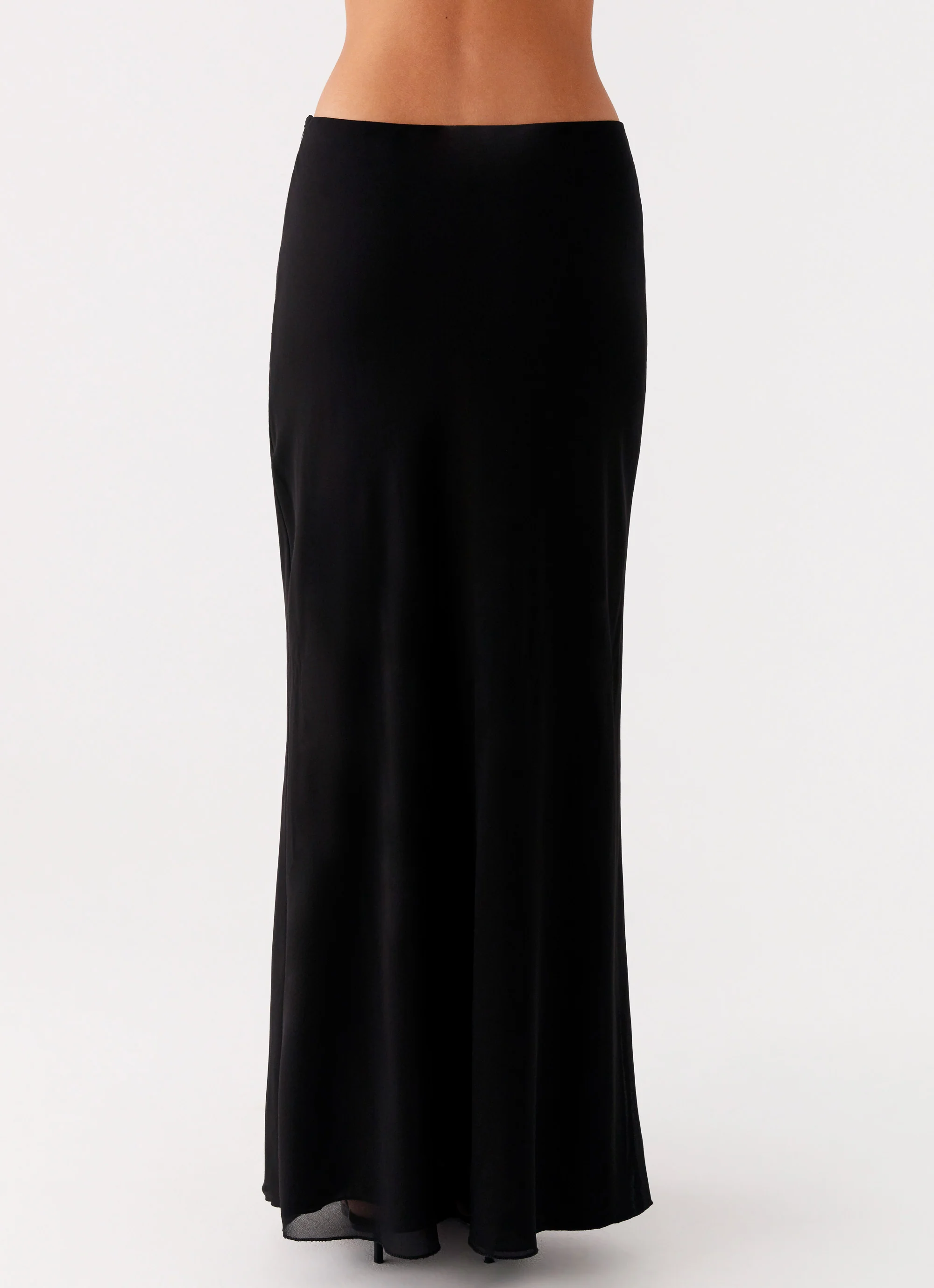 Michaella Chiffon Maxi Skirt - Black