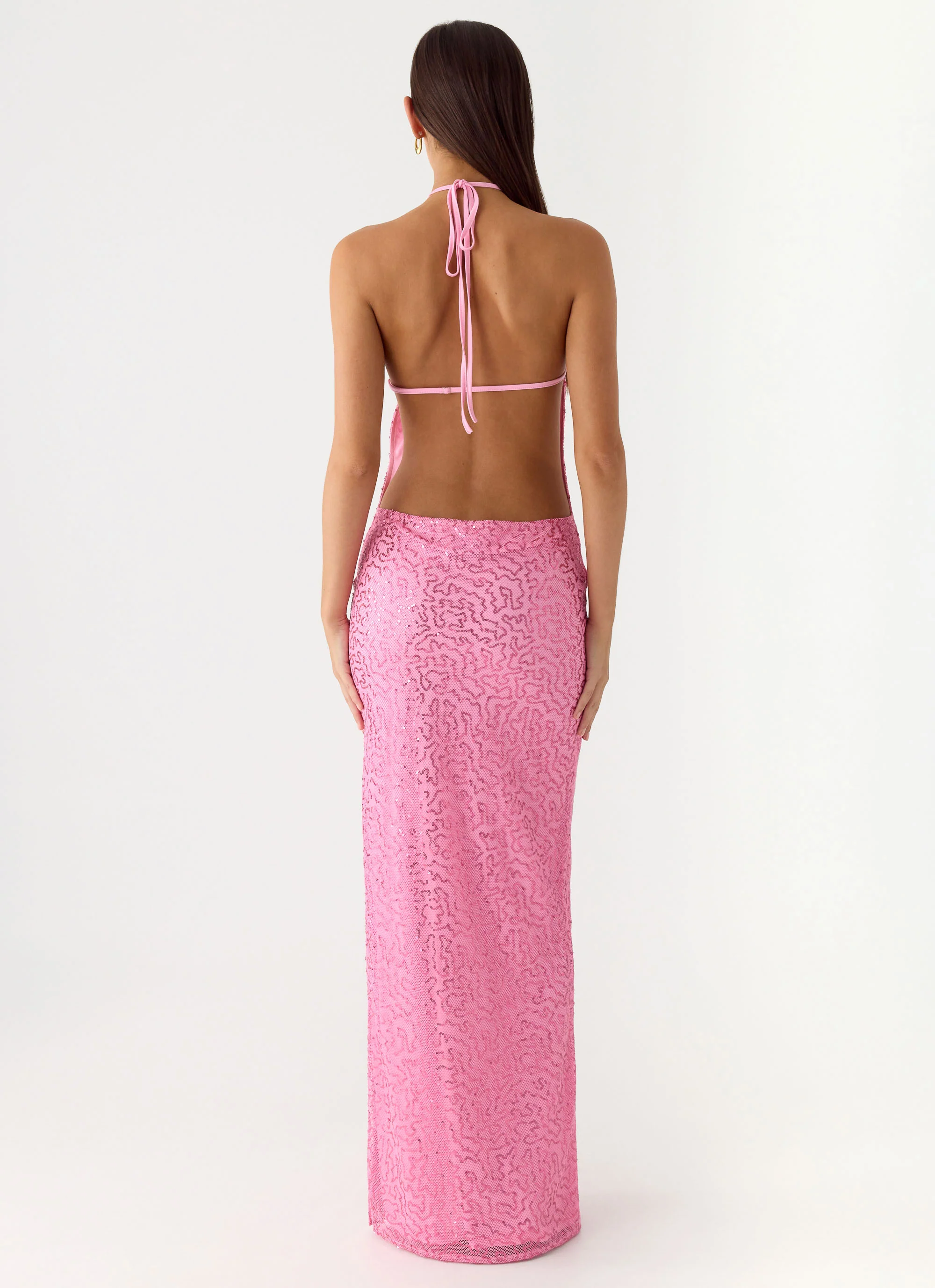 Lorenz Sequin Maxi Dress - Pink